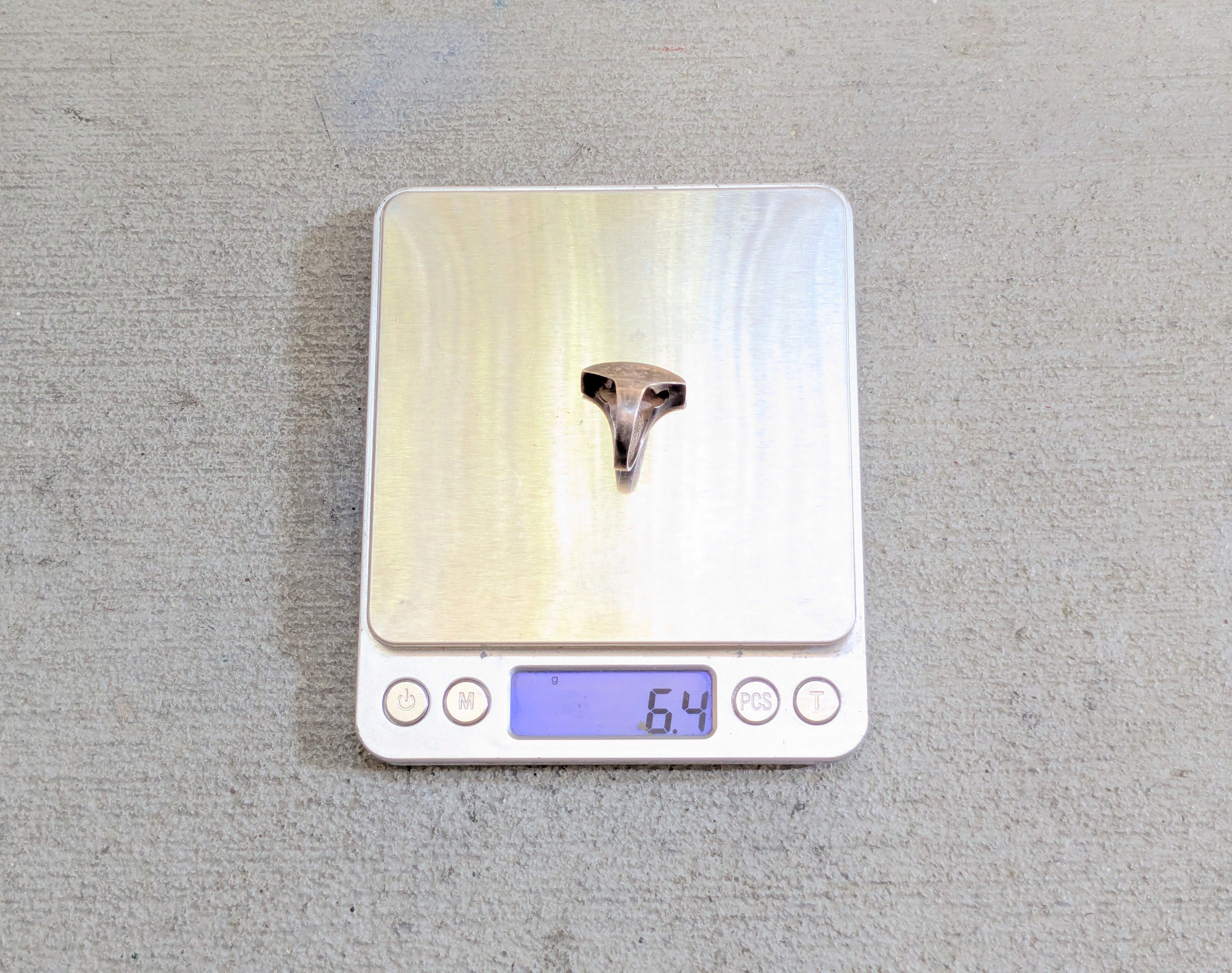 Jewelry × Sterling Silver Vintage Sterling Silver Ring Rhodochrosite 6 Modern Abstract Size ONE SIZE - 12 Thumbnail