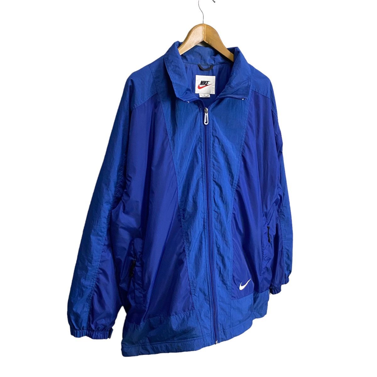 Nike × Vintage 【Rare】90's NIKE Silver Tag Embroidered Logo Nylon Jacket Size US XL / EU 56 / 4 - 2 Thumbnail