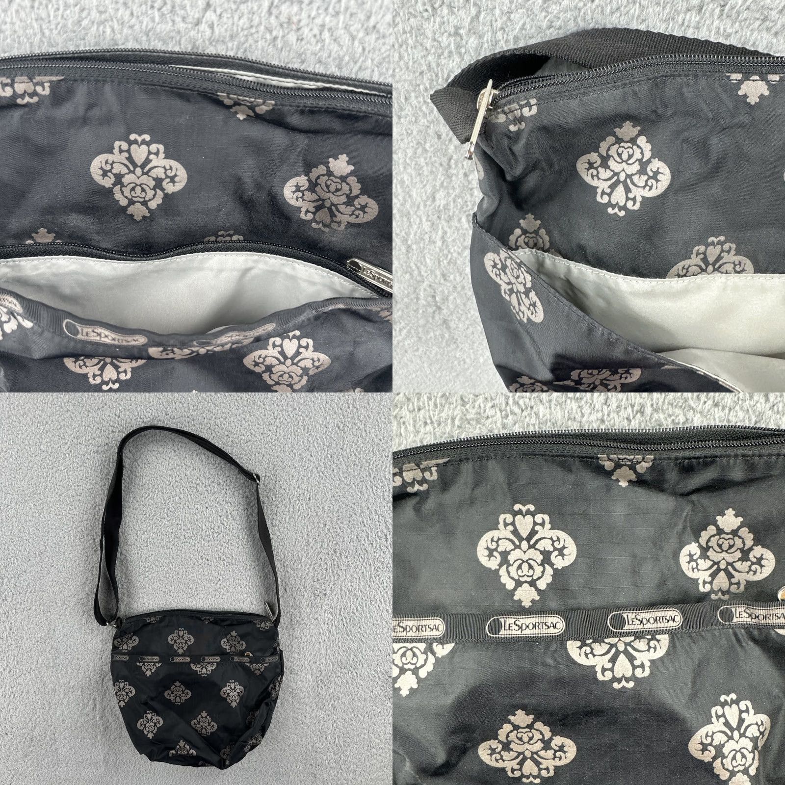 LeSportsac VINTAGE Le SportSac Medium Crossbody Bag Black Nylon Women EUC Size ONE SIZE - 8 Thumbnail