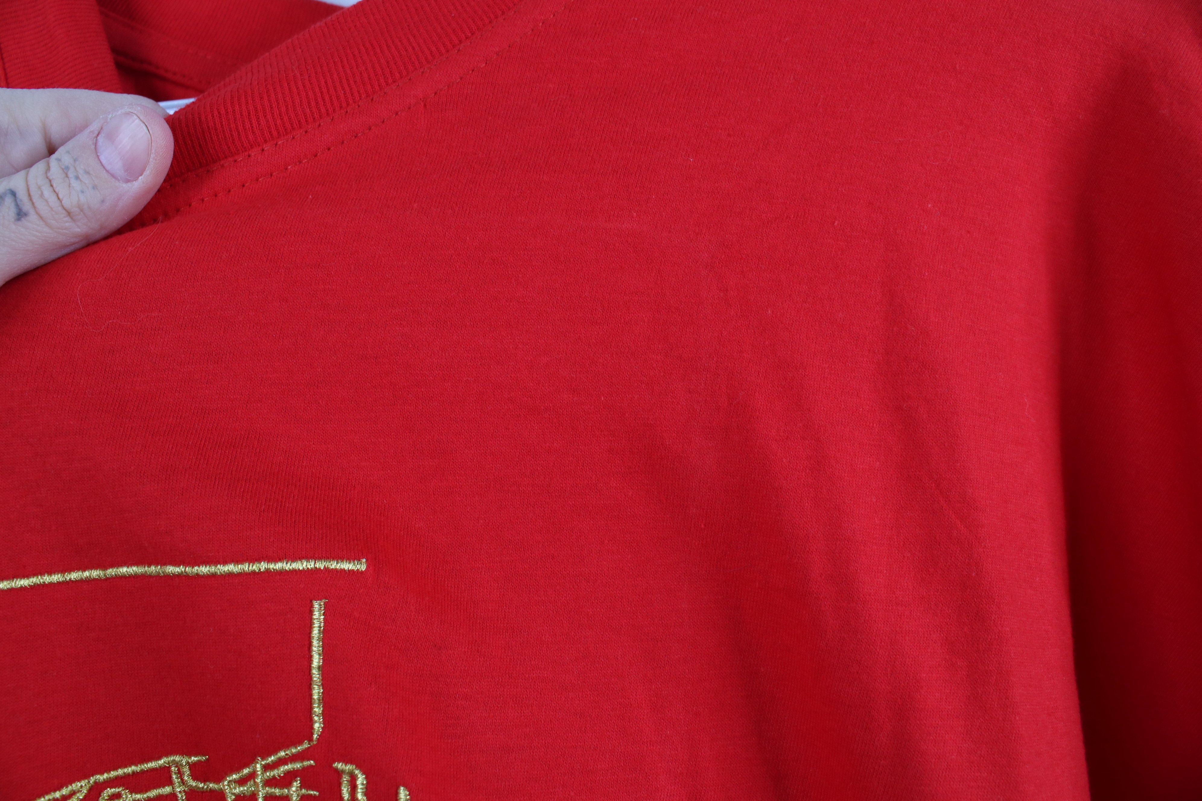 Vintage Vintage 90s Streetwear Mozart Austria Music T-Shirt Red Size US XXL / EU 58 / 5 - 6 Thumbnail