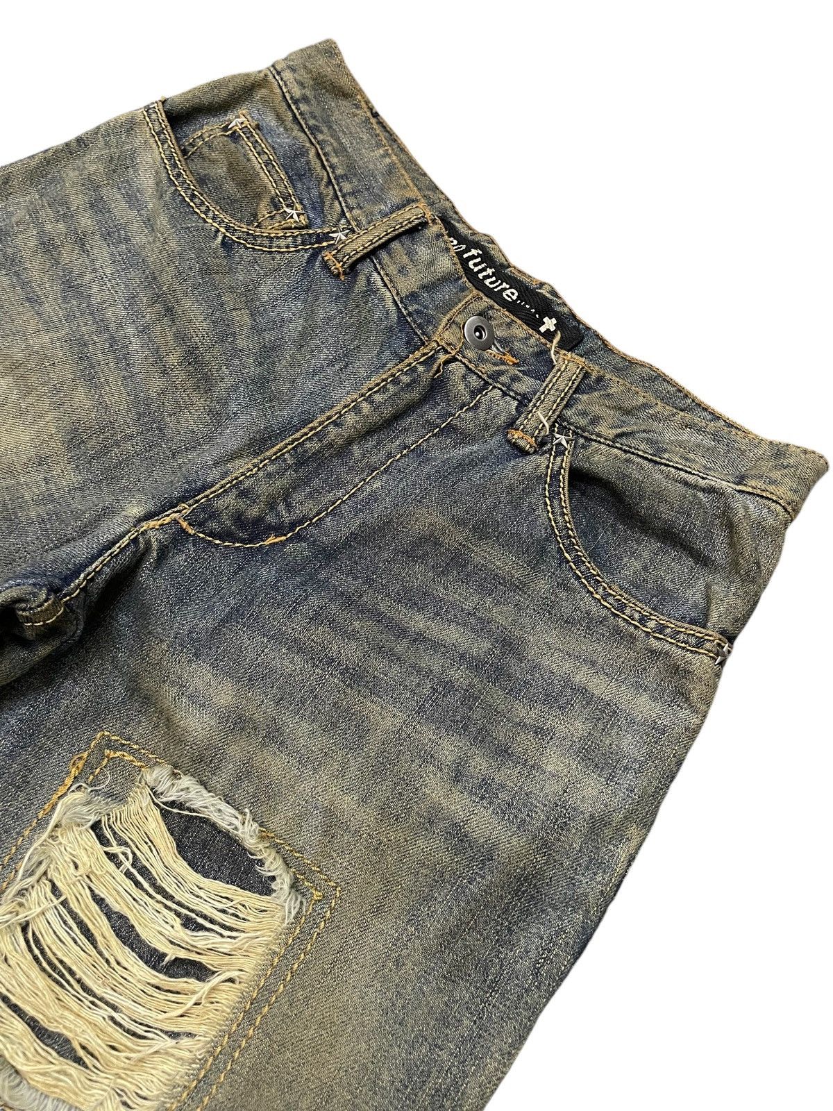 Hysteric Glamour × Japanese Brand × No Future No Future Japanese Punk Mud Wash Distressed Jeans Size US 29 - 17 Thumbnail
