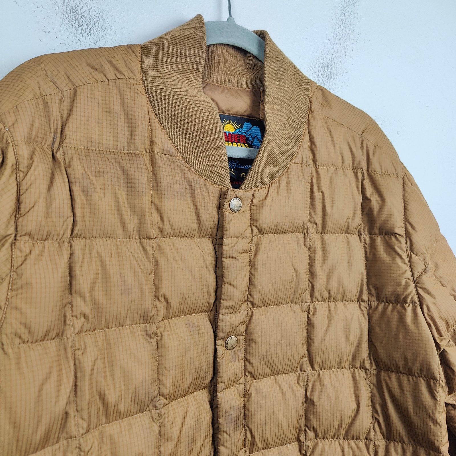 Eddie Bauer Eddie Bauer Original 1957 Down Super Sweater Mens Large Tan Size US L / EU 52-54 / 3 - 2 Thumbnail