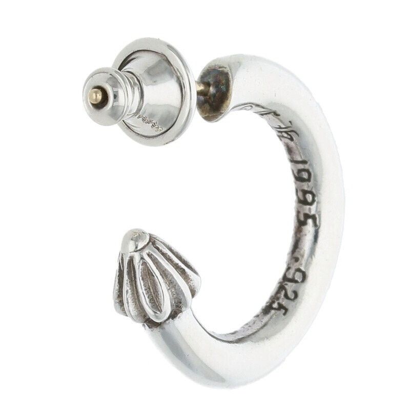 Chrome Hearts Plain Silver Hoop Earring