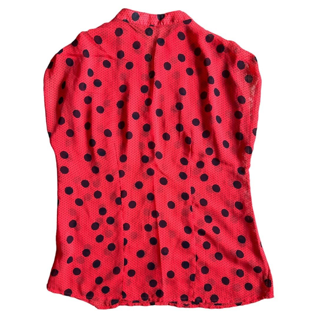 Other The Limited Red Polkat Printed V Neck Short Sleeve Top, S Size S / US 4 / IT 40 - 2 Thumbnail