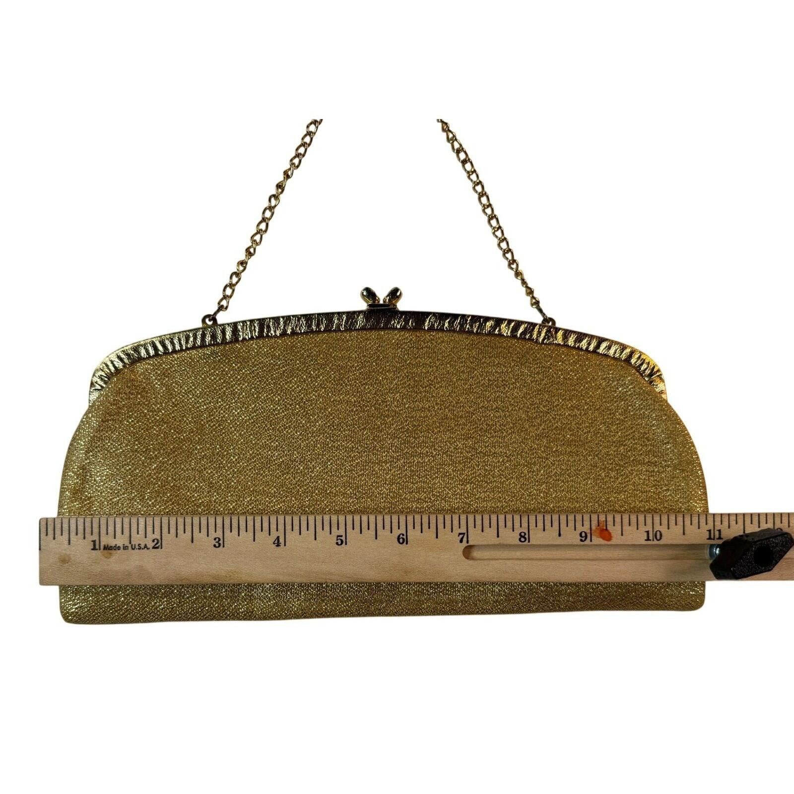 Other Vintage 1960s Gold Beaded Clutch Cadoro Evening Bag Retro Size ONE SIZE - 5 Thumbnail