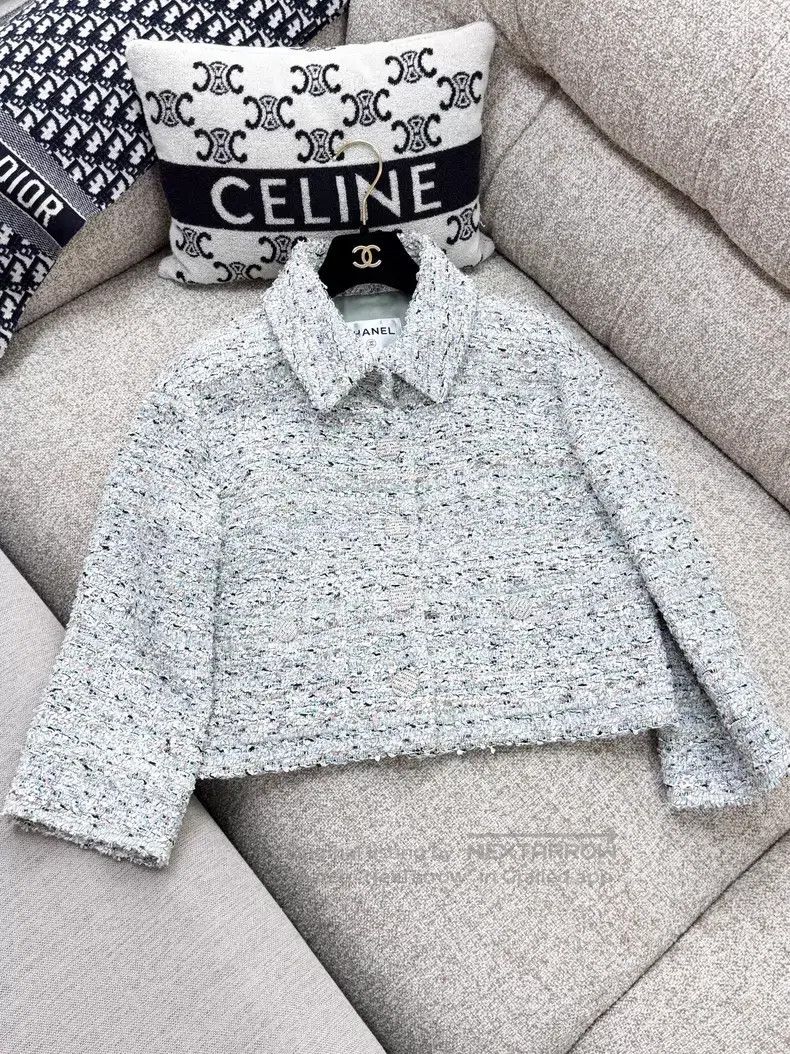 Chanel Chanel Mint green diamond buckle sequin long-sleeved short Size XS / US 0-2 / IT 36-38 - 2 Thumbnail