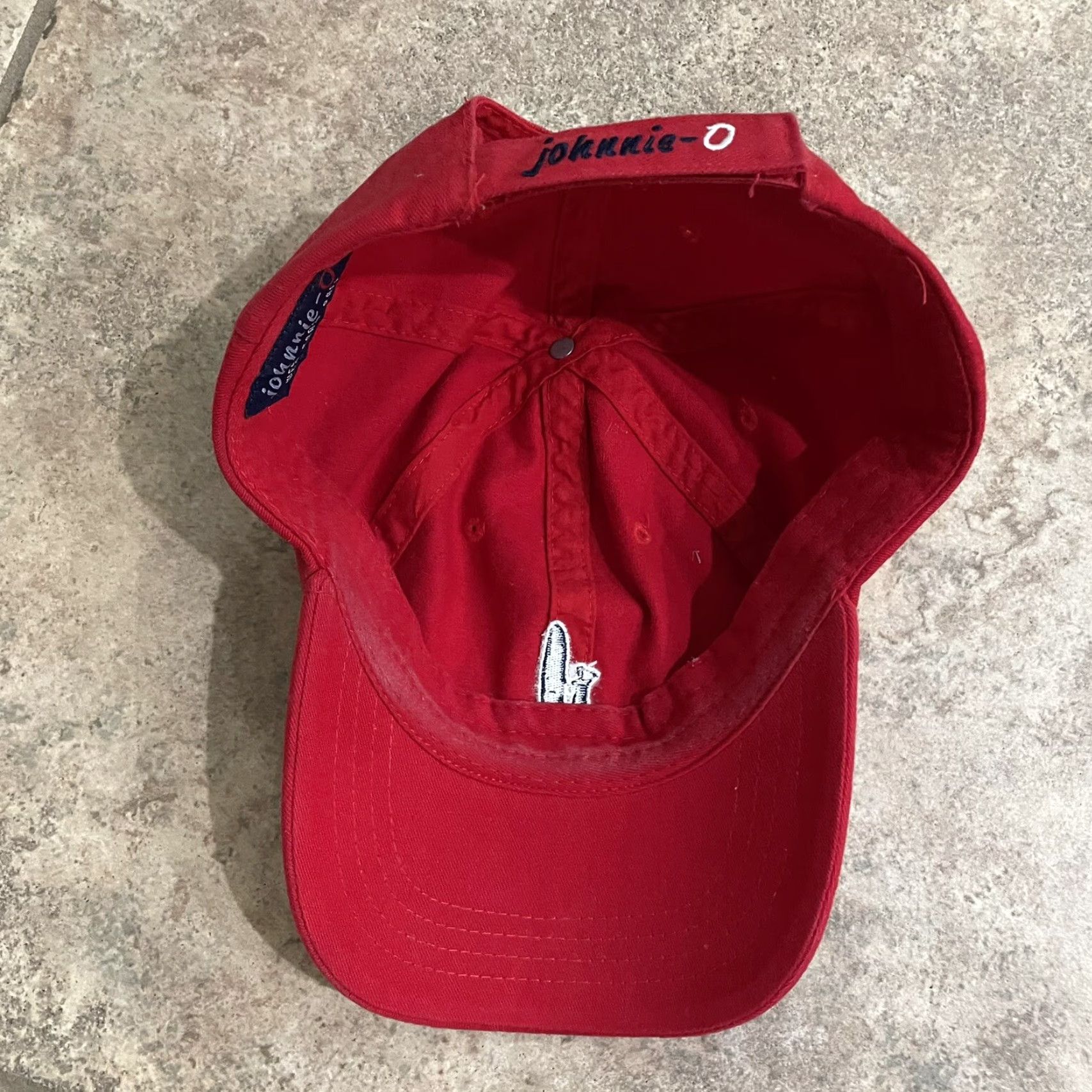 johnnie-O VINTAGE Johnnie-O Baseball Cap Men Adjustable Red Cotton Cap Size ONE SIZE - 3 Thumbnail