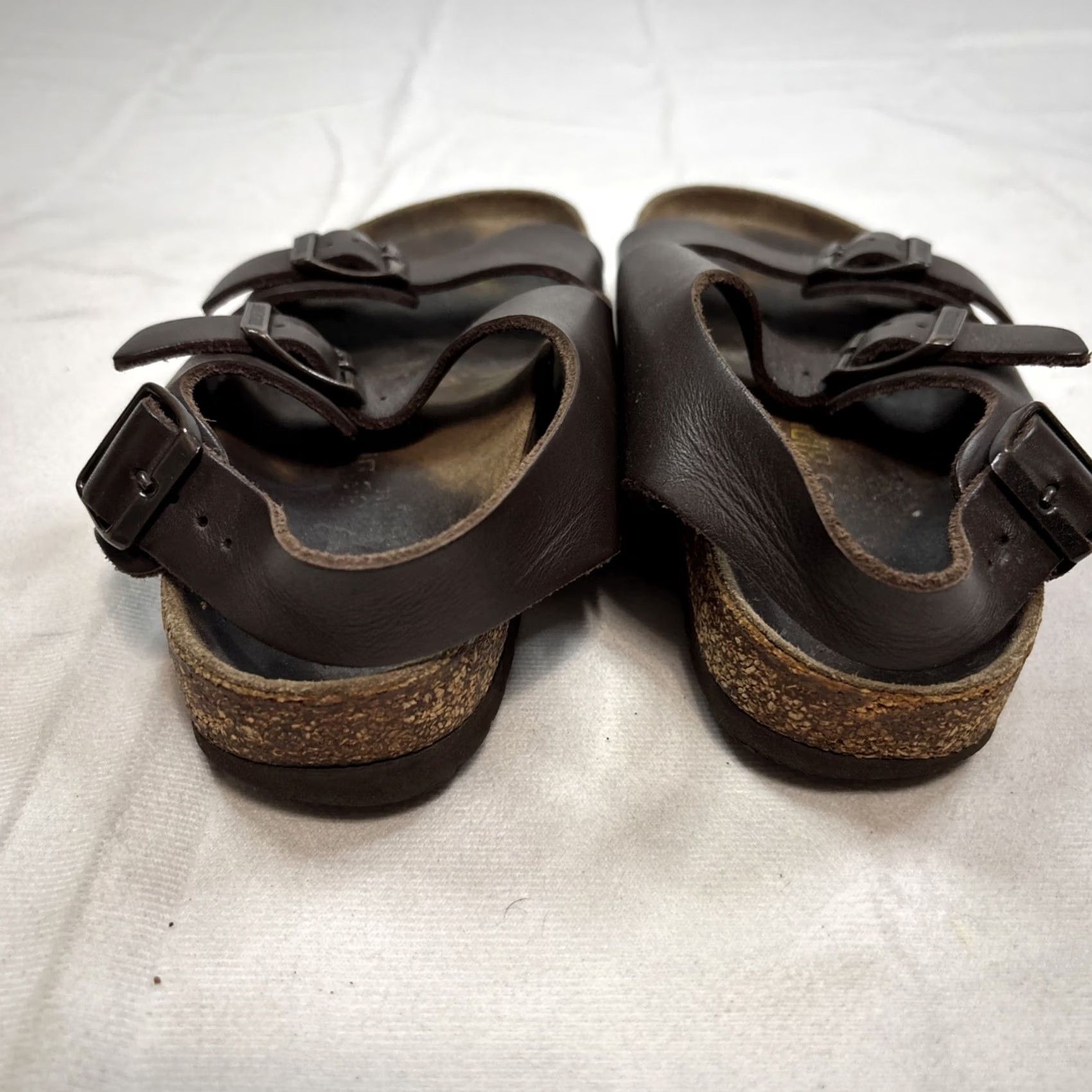 Birkenstock Birkenstock Slingback Womens Brown Milano Leather Sandals Ankle Strap Dark Size US 6 / IT 36 - 3 Thumbnail
