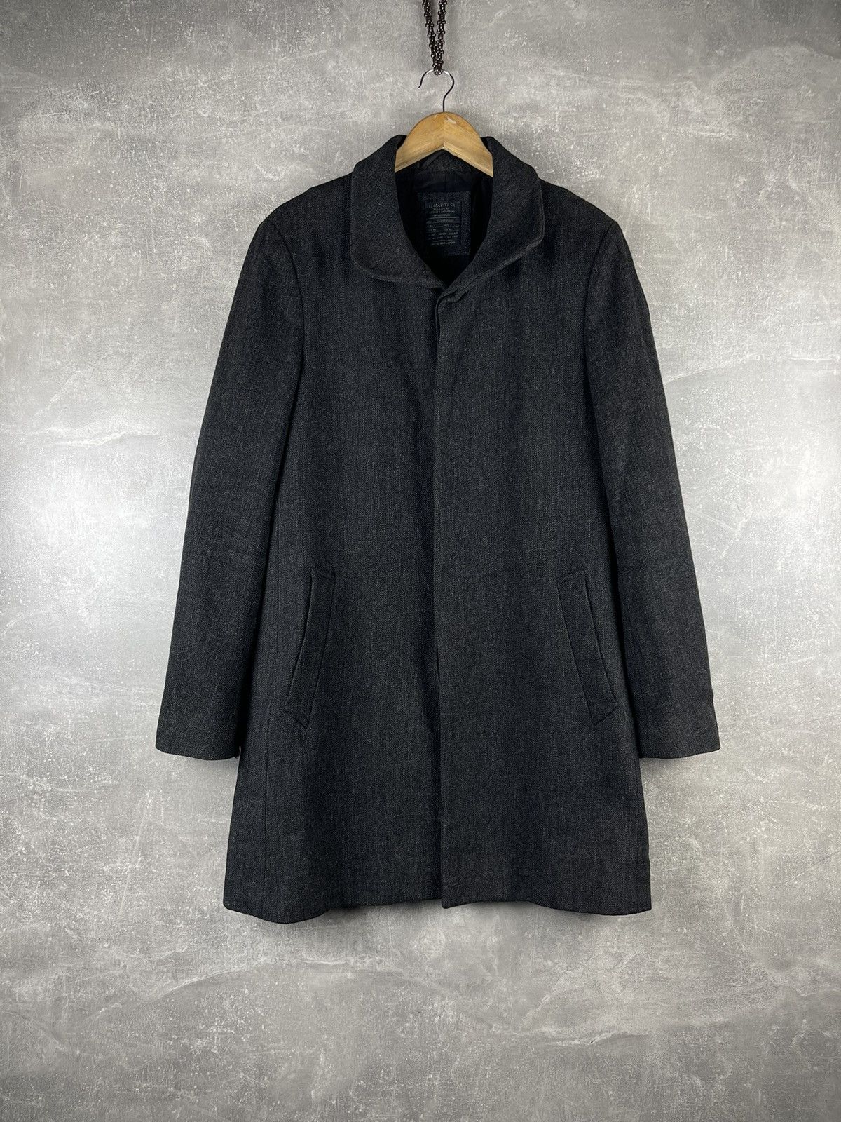 Allsaints Allsaints Co. Tailored Wool Coat Charcoal Gray Size 38 2010s Size US M / EU 48-50 / 2 - 1 Thumbnail