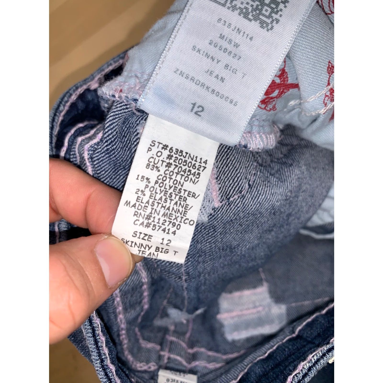True Religion True Religion Jeans Skinny Blue Denim Womens 12 Slim Regular Blue Logo Pockets Zipper City USA 2010s Ladies Size 34" / US 12 / IT 48 - 5 Thumbnail