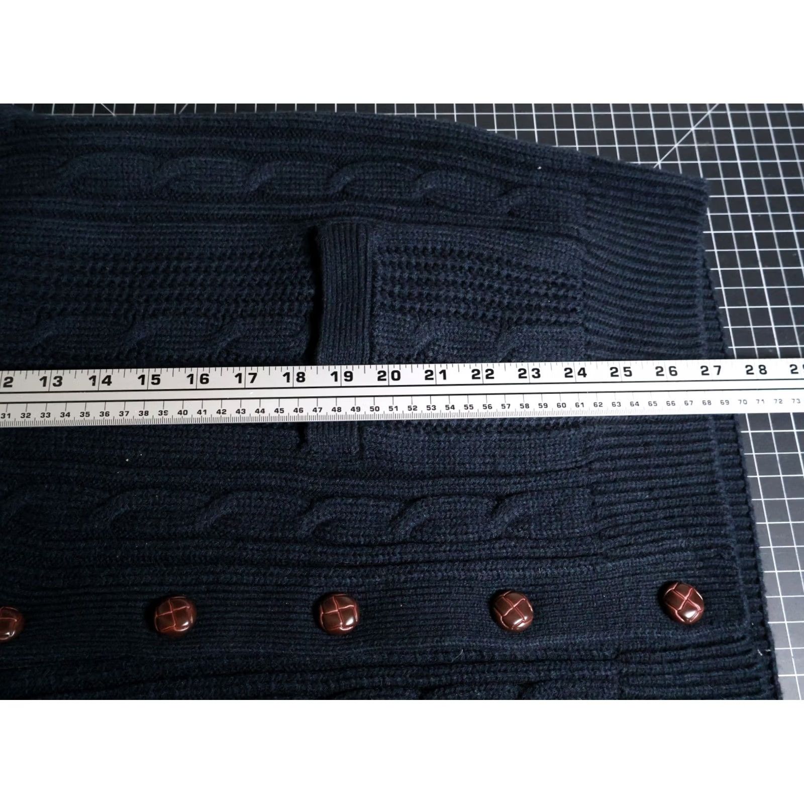 Vintage VINTAGE TownCraft Cardigan Sweater XL Black Cable-Knit Men’s 90s Preppy Buttons Striped? (Note: Unable to add new info) Size US XL / EU 56 / 4 - 7 Thumbnail