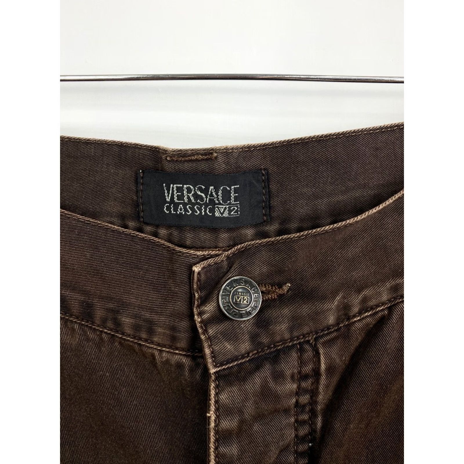 Versace VINTAGE Versace Pants Brown 90s Classic V2 Men's 36 Brown 30in Inseam 78cm Y2K Rare Retro Fashion Size US 36 / EU 52 - 7 Thumbnail