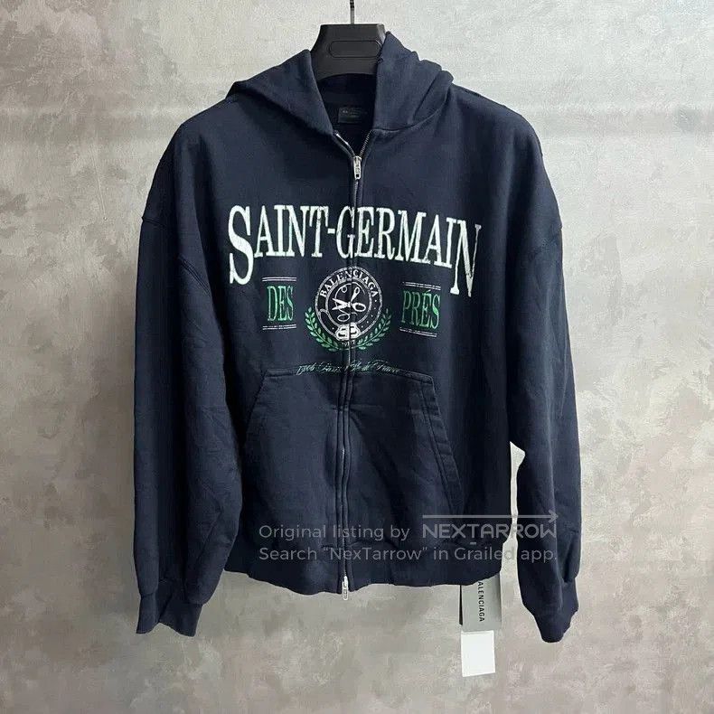 Balenciaga Balenciaga 2024 Blue Zip Hoodie Sweatshirt. Size US S / EU 44-46 / 1 - 1 Thumbnail