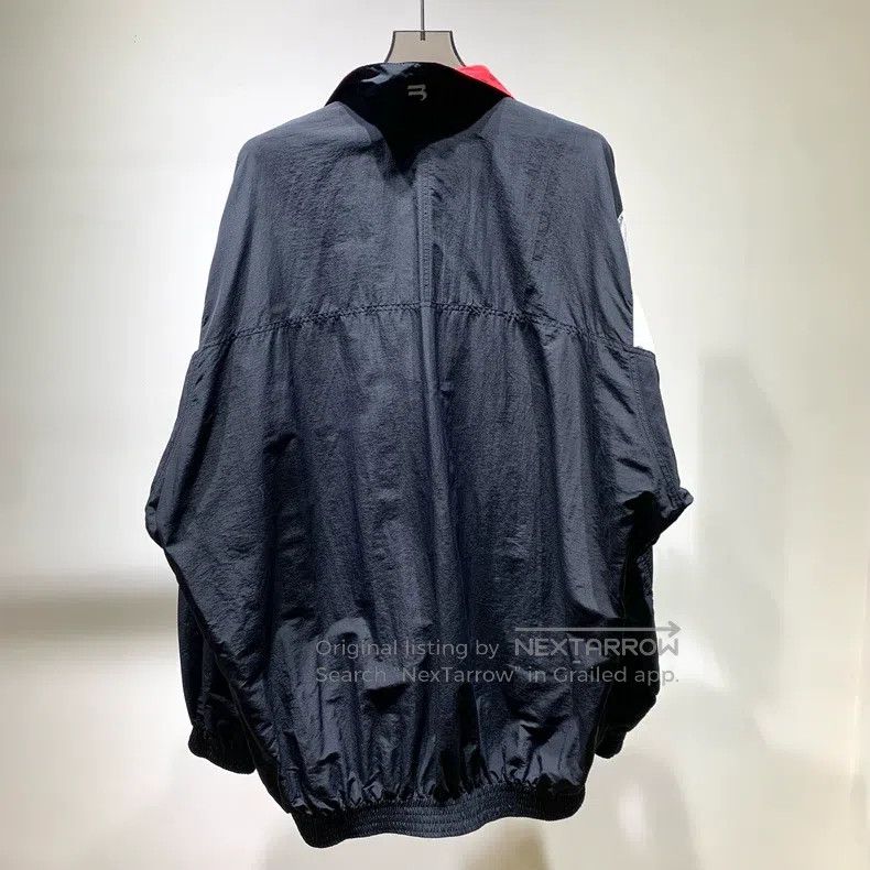Balenciaga Black and Red Contrast Zip Long Sleeve Jacket