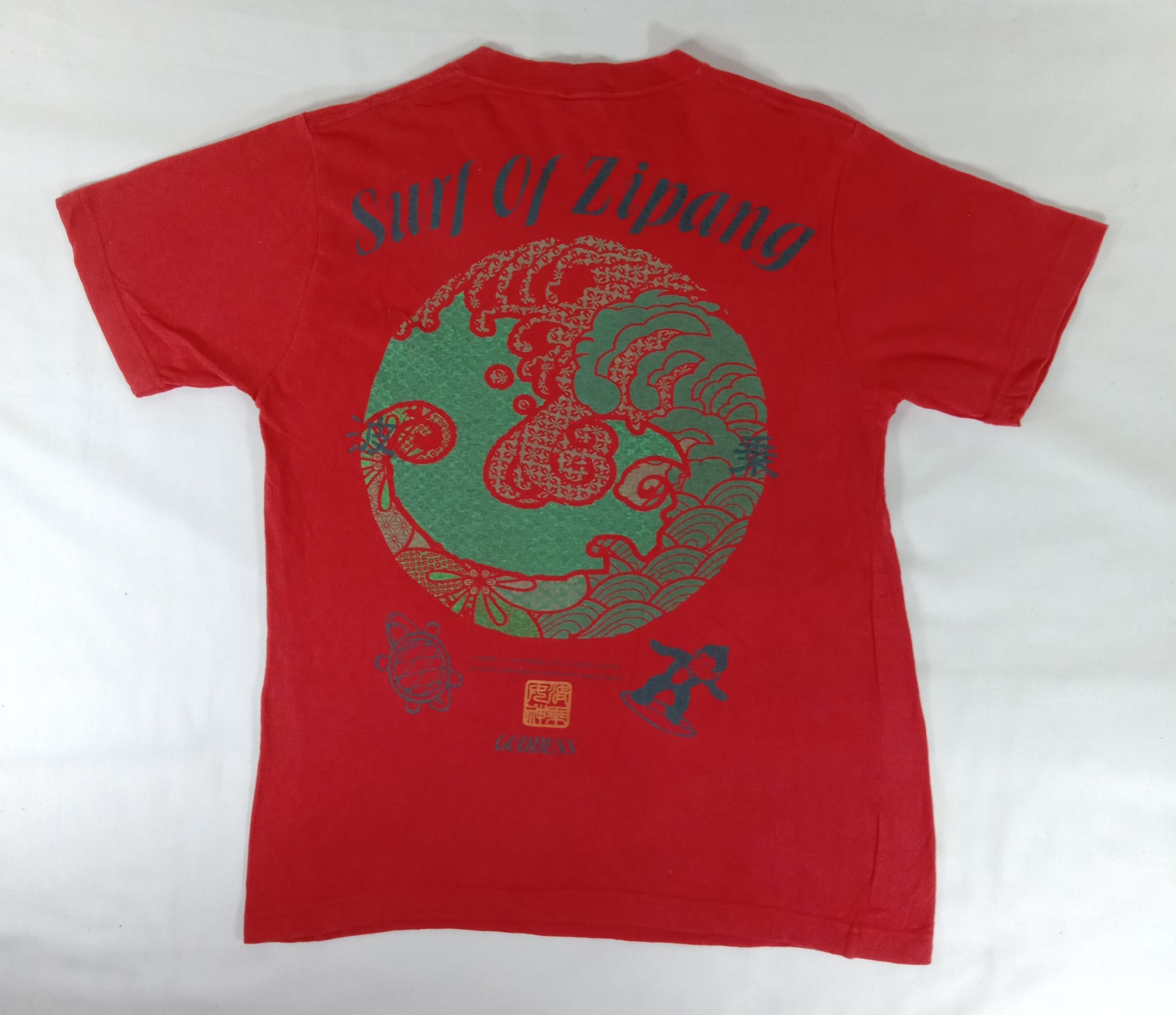 Japanese Brand Vintage Team Goddess Surf Of Zipang Big Logo T Shirt Size US M / EU 48-50 / 2 - 1 Thumbnail