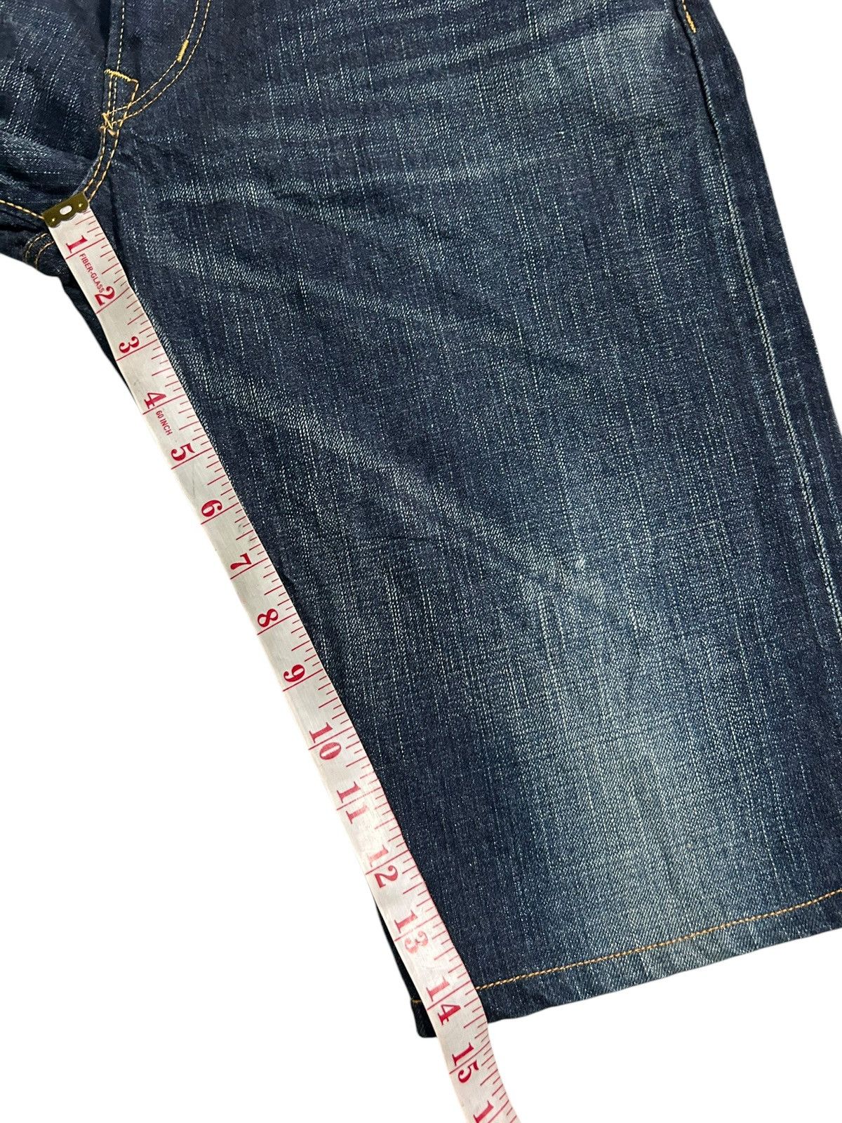 Japanese Brand × Kapital × Vintage Edwin Selvedge Vintage Japanese Short Denim jeans Size US 33 - 16 Thumbnail
