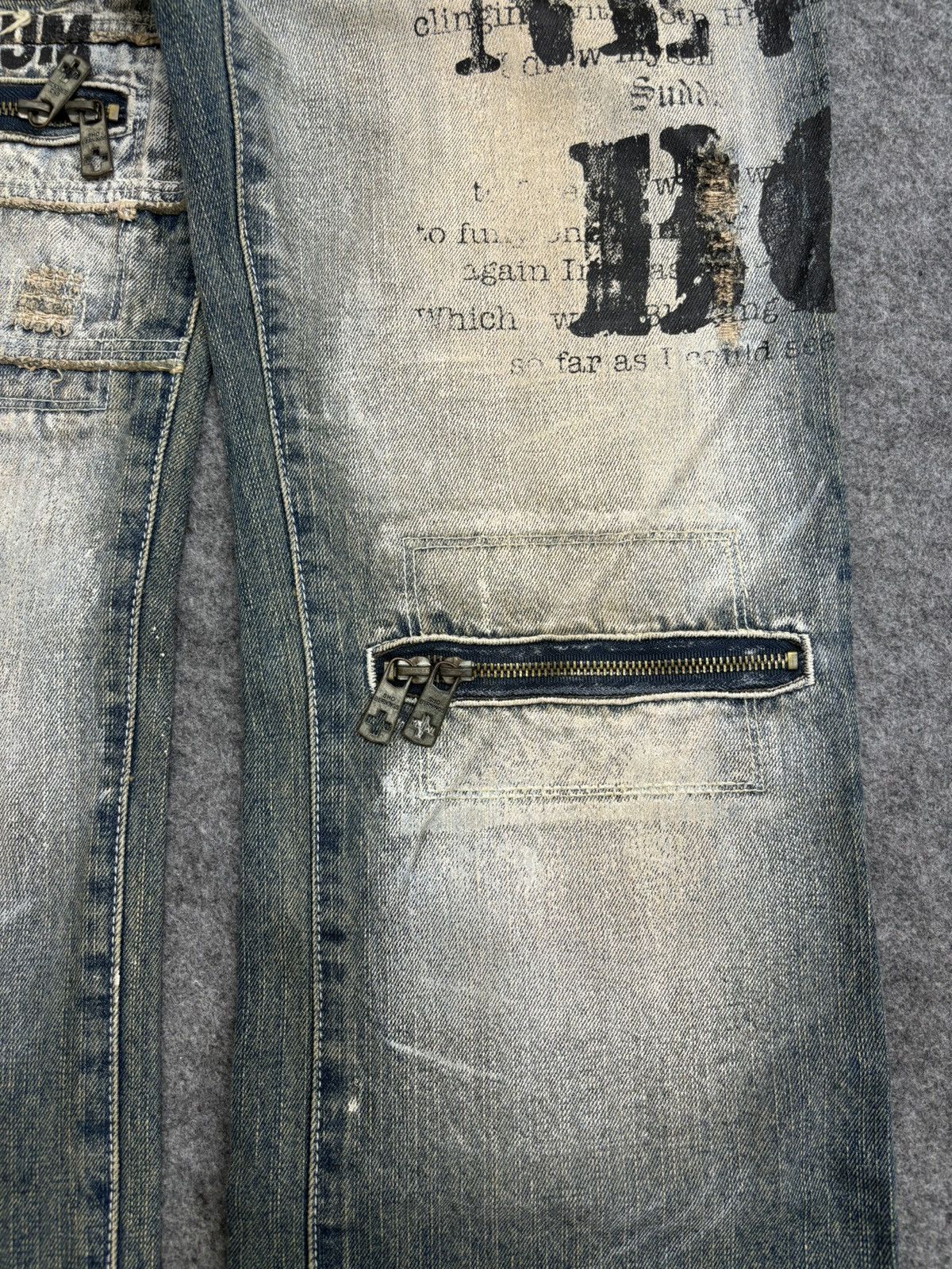 Japanese Brand 🔥FLARE🔥BERNINGS SHO Japan Punk Designer Junya Denim F546 Size US 30 / EU 46 - 5 Thumbnail