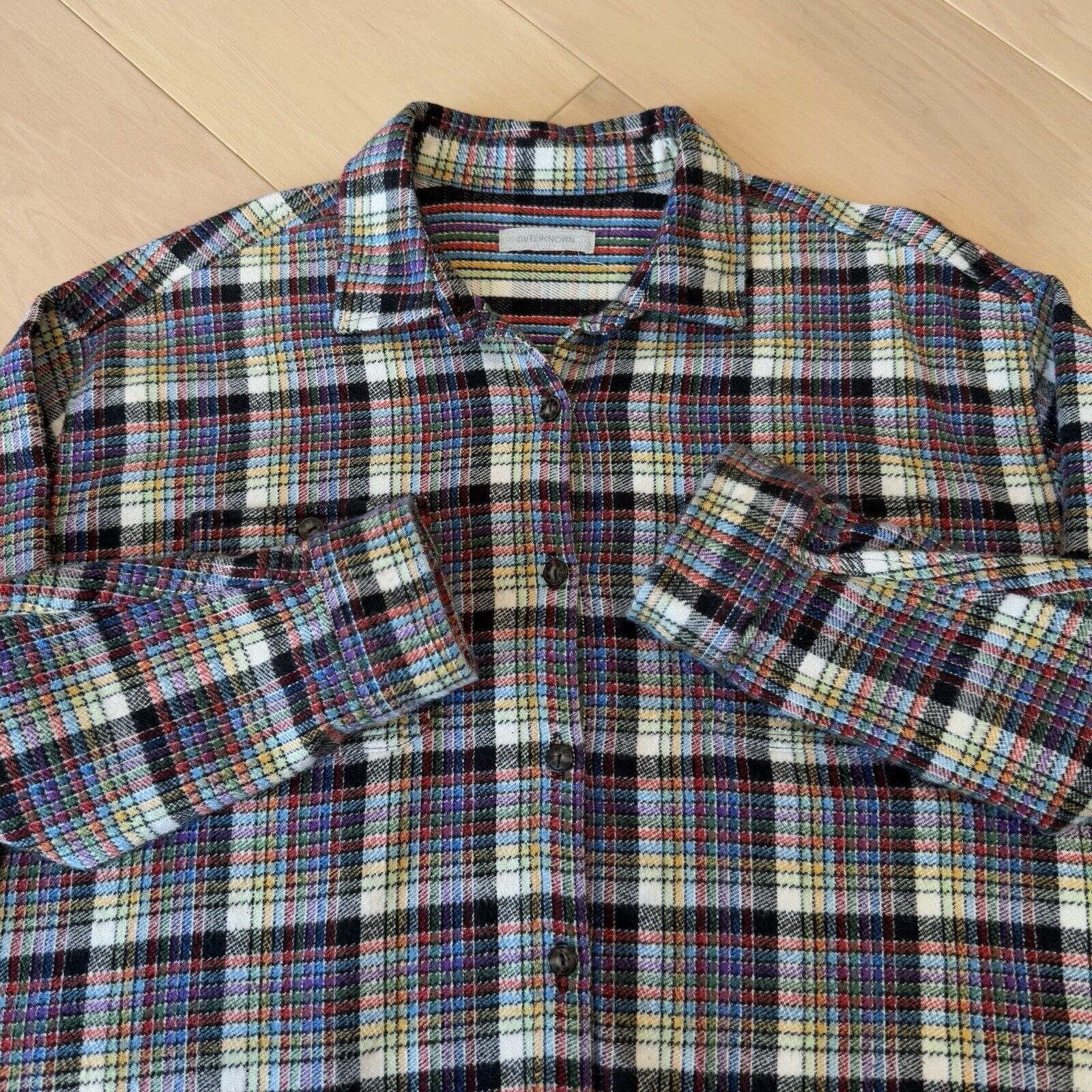 Outerknown Outerknown Shirt Small Multicolor Button Up Heavy Blanket Size S / US 4 / IT 40 - 4 Thumbnail
