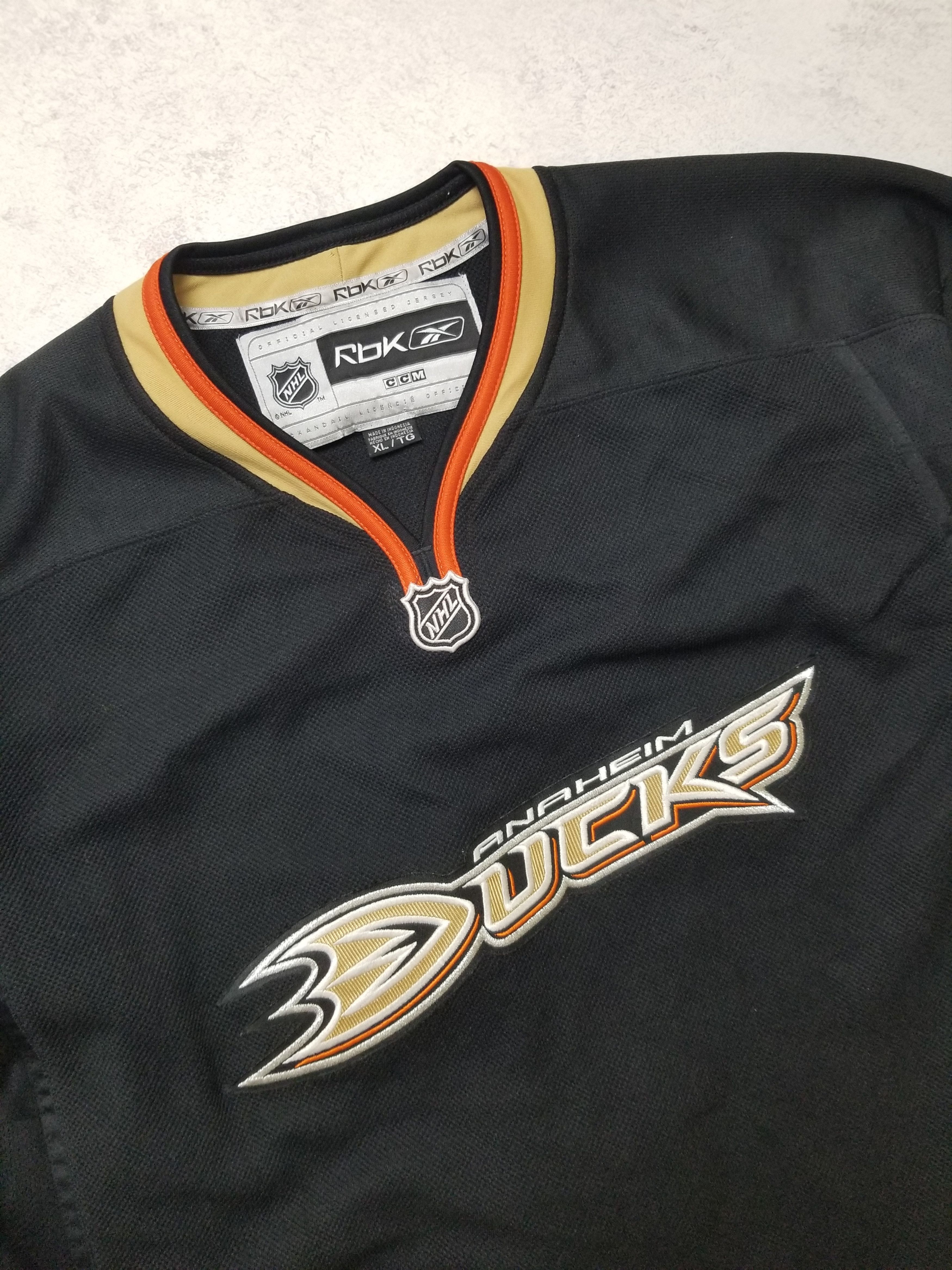 Reebok Anaheim Ducks #1 Jonas Hiller Signed Autographed Jersey Size US XL / EU 56 / 4 - 22 Thumbnail