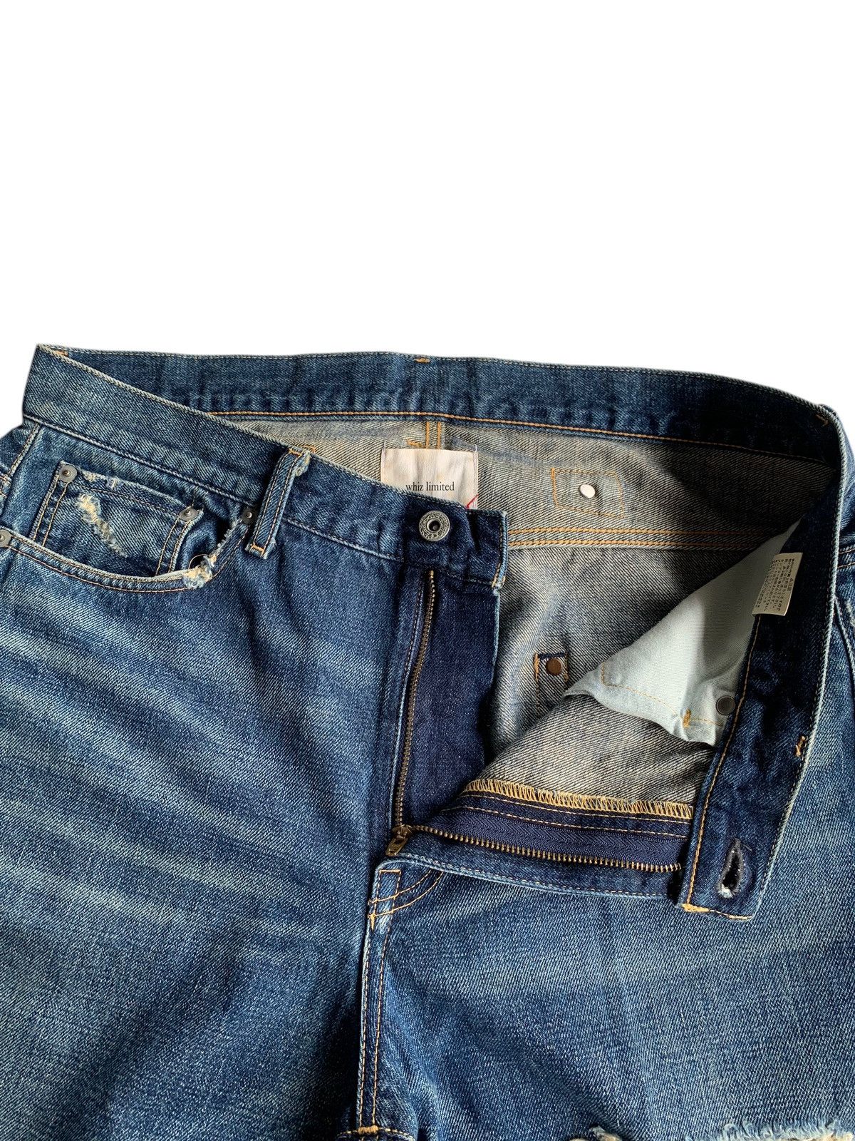 Japanese Brand × Kapital × Vintage Whiz Limited Japanese Ripped Selvedge Distressed Denim Size US 35 - 16 Thumbnail
