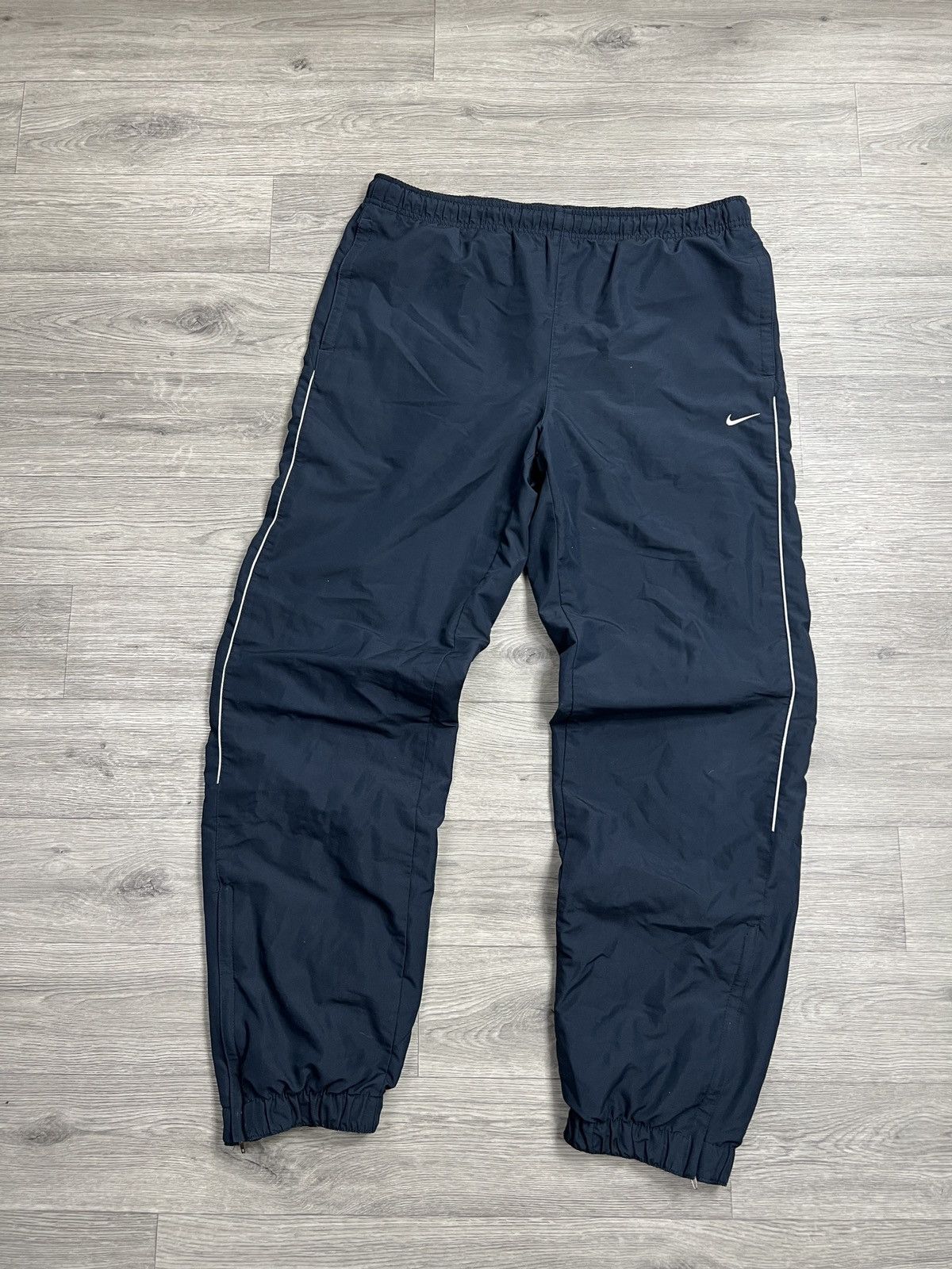 Nike Vintage 90s Nike Baggy Nylon Track Pants "Drill Style" Size US 34 / EU 50 - 2 Thumbnail