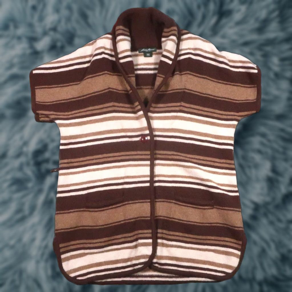 Eddie Bauer Eddie Bauer Cardigan Sweater Womens XL Short Sleeve Single Button Lambs Wool EUC Size XL / US 12-14 / IT 48-50 - 1 Thumbnail