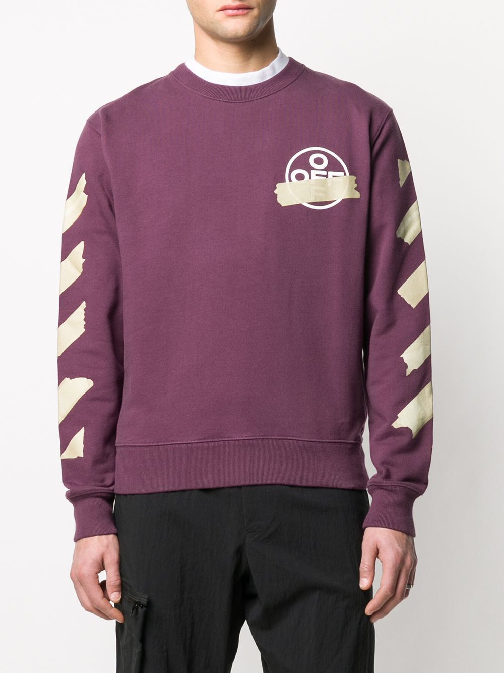 Off-White Purple Tape Arrows Logo Sweatshirt Size US M / EU 48-50 / 2 - 3 Thumbnail