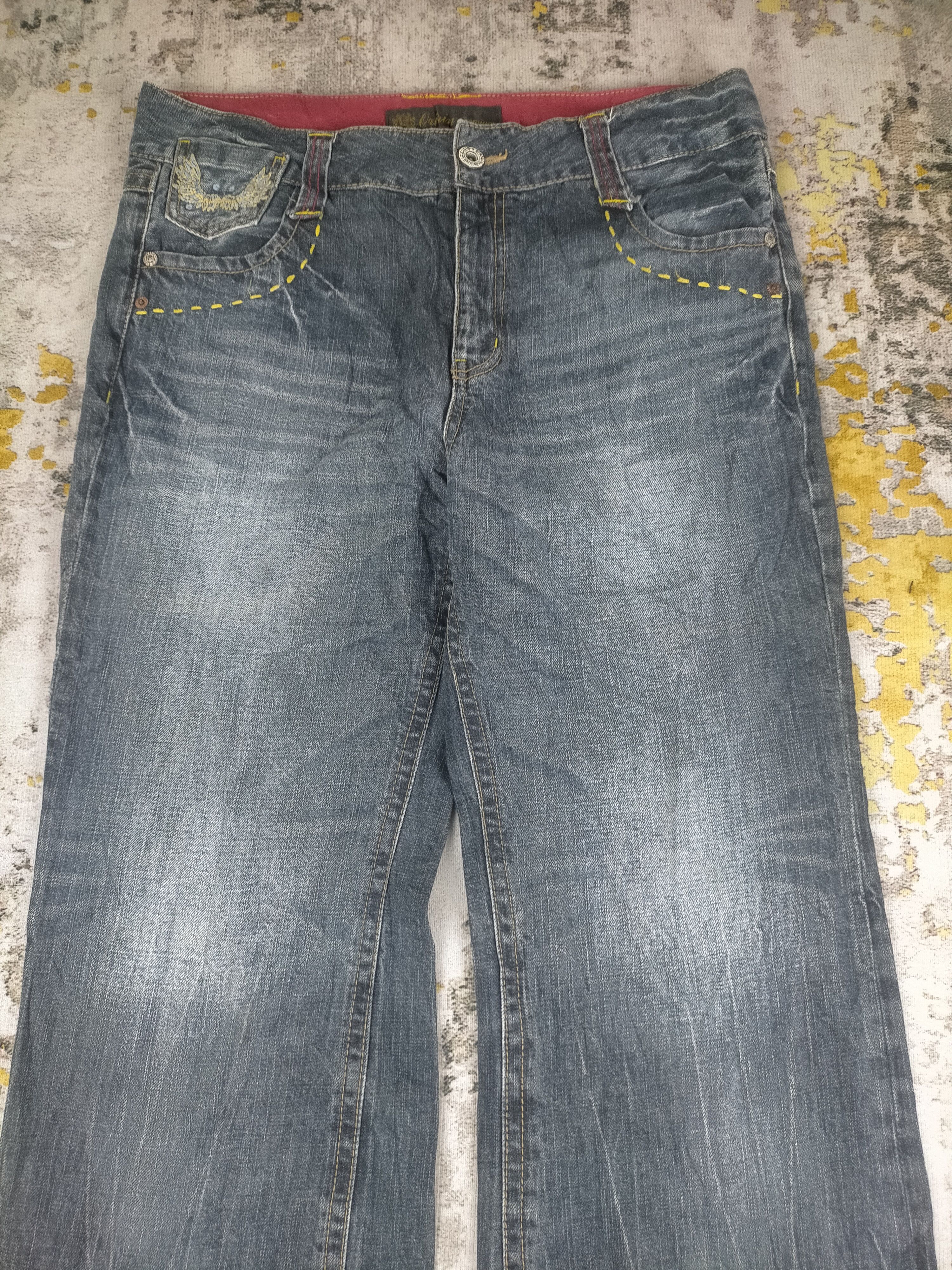 Tornado Mart 🔥 Super Baggy Flare Oririn Embroidery Mudwash Jeans Size US 34 / EU 50 - 8 Thumbnail