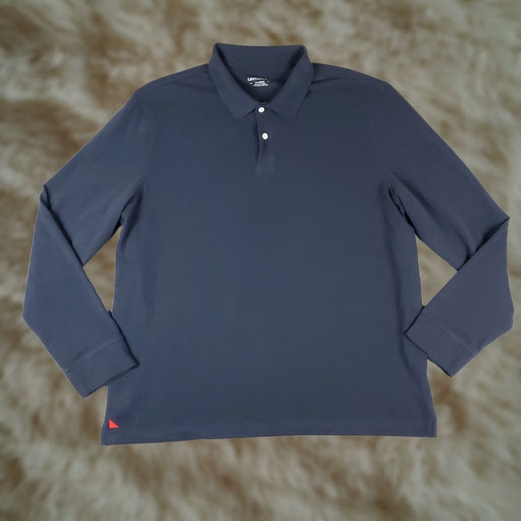 UNTUCKit UNTUCKit Polo Shirt Mens Size XL Blue Casual Long Sleeve Adult Size US XL / EU 56 / 4 - 1 Thumbnail