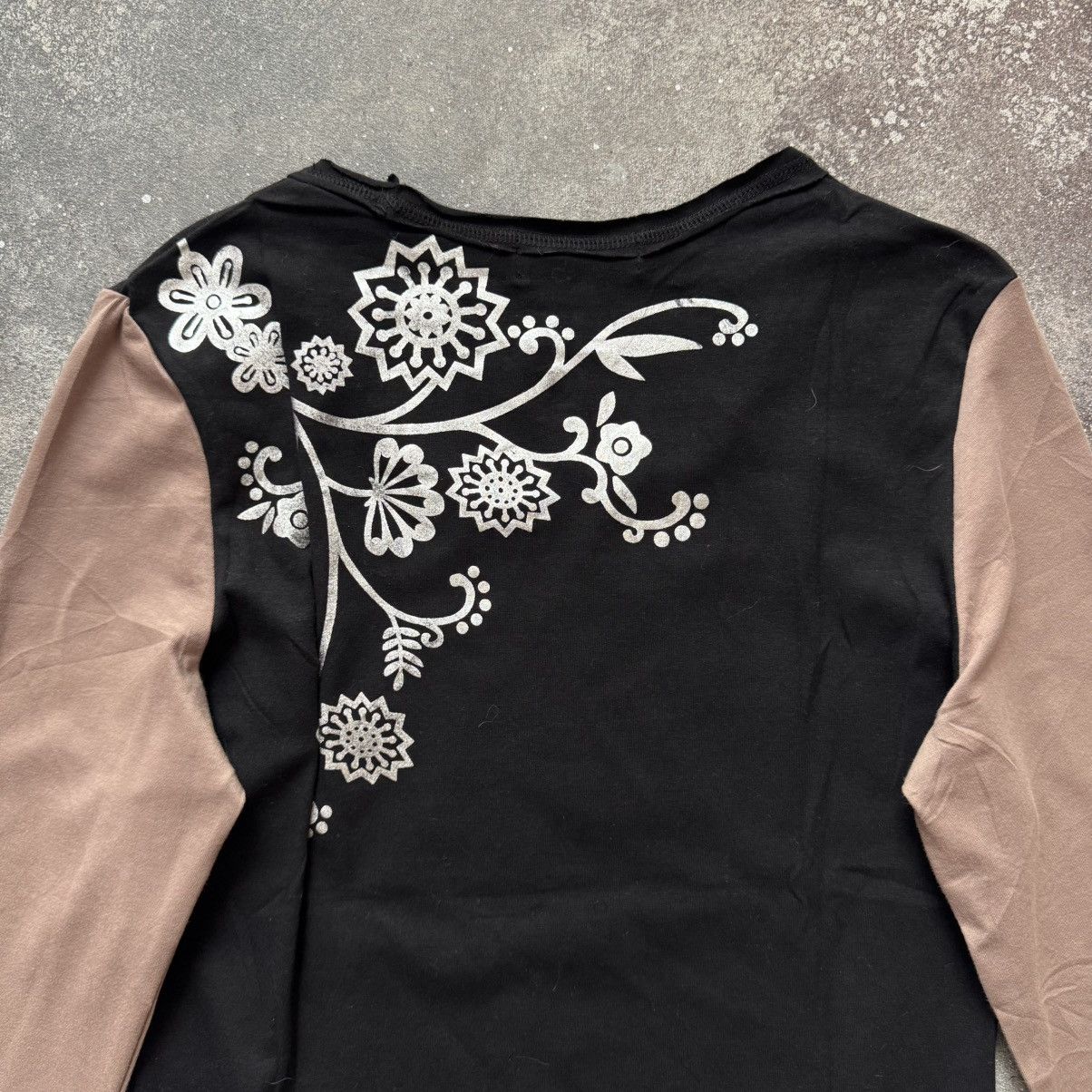 Hysteric Glamour 2000’s Aesthetic Vintage Y2K Floral Long Sleeve Top Size M / US 6-8 / IT 42-44 - 8 Thumbnail