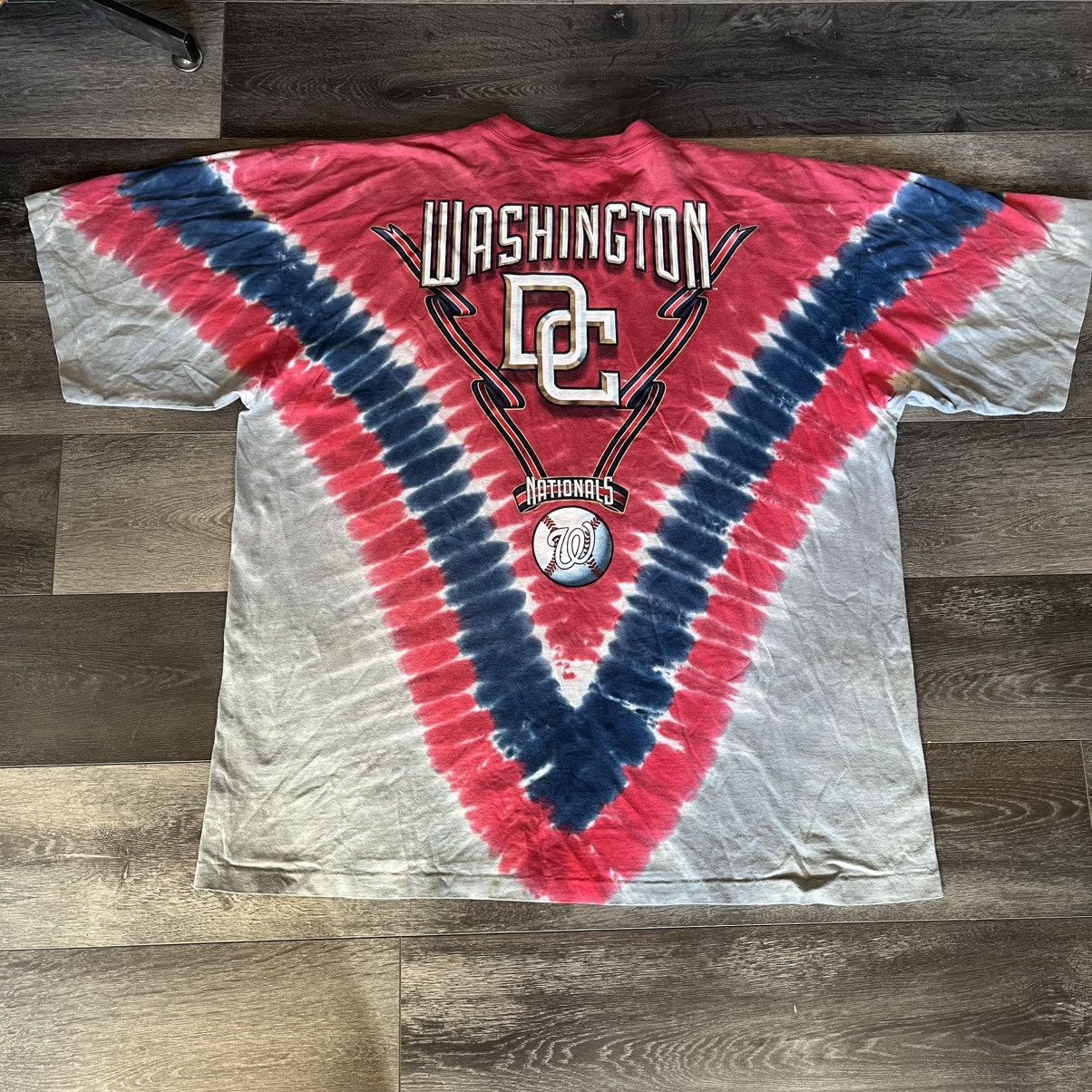 MLB Vintage Lee MLB Washington Nationals Tie Dye Graphic T Shirt Size US XXL / EU 58 / 5 - 2 Thumbnail