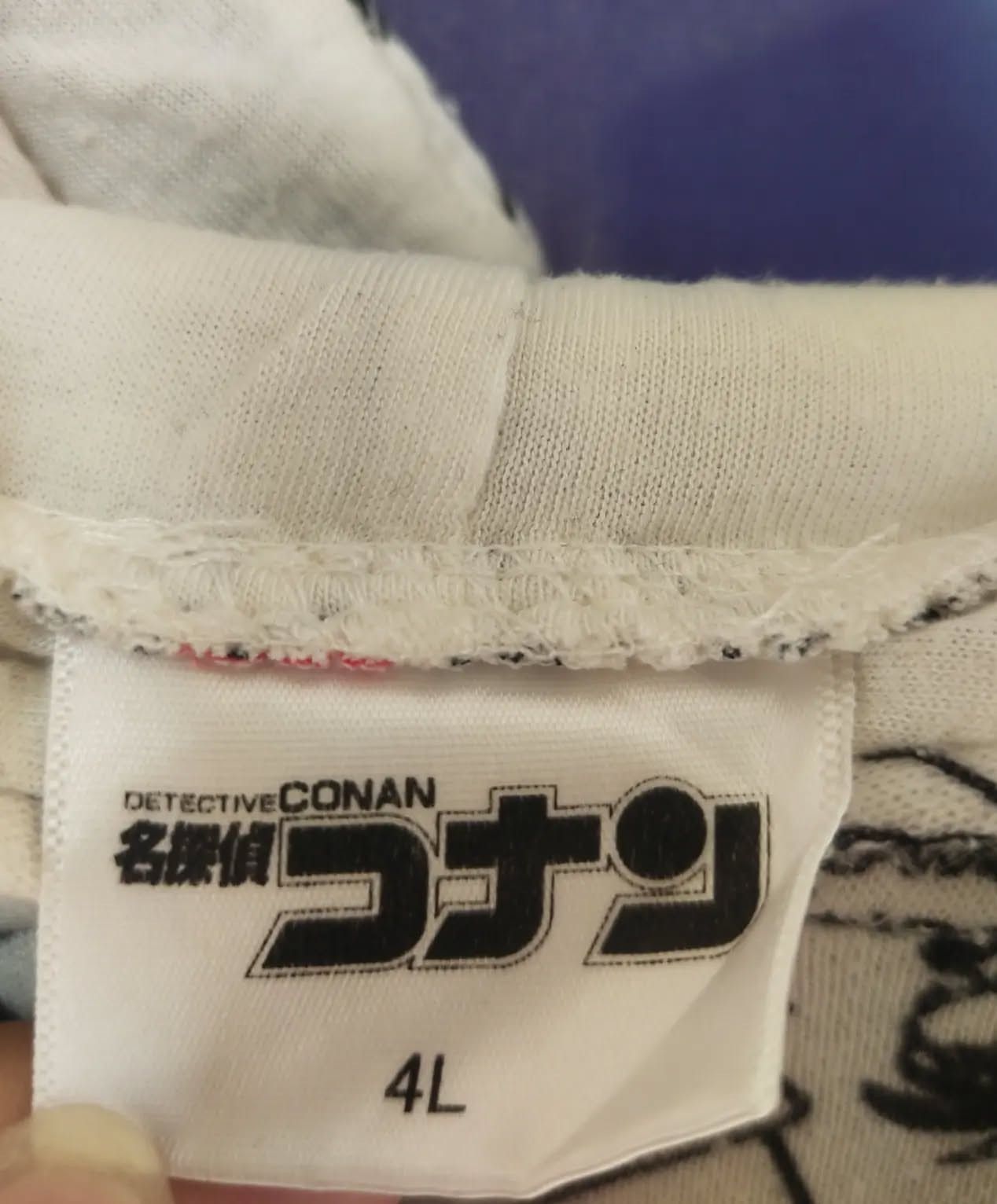Anime Detective Conan Ace Card All Over Print White Anime Hoodie Size US XXL / EU 58 / 5 - 4 Thumbnail
