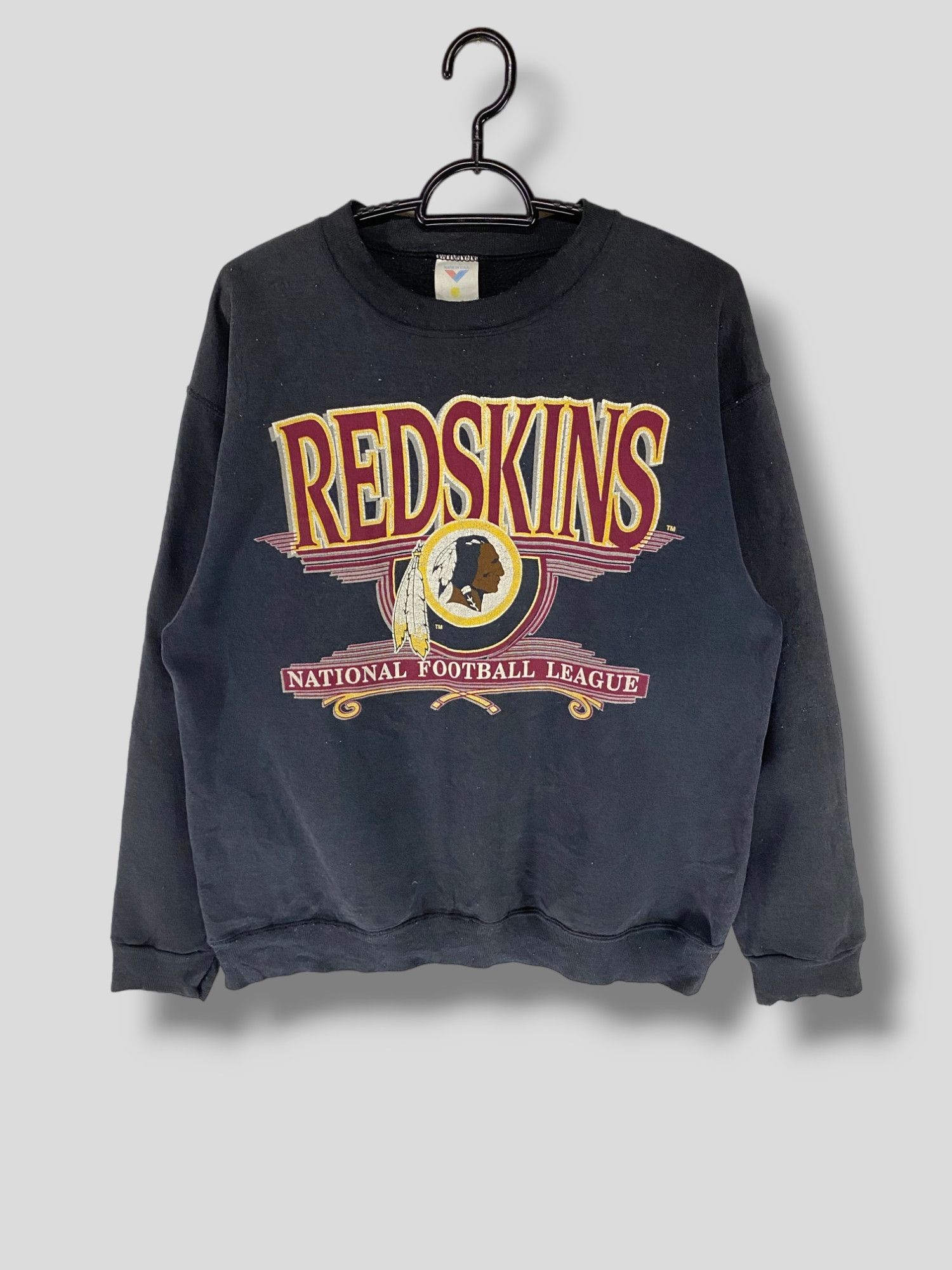 image of Vintage 90's Redskins Nfl Football Sweatshirt in Black, Men's (Size Medium)