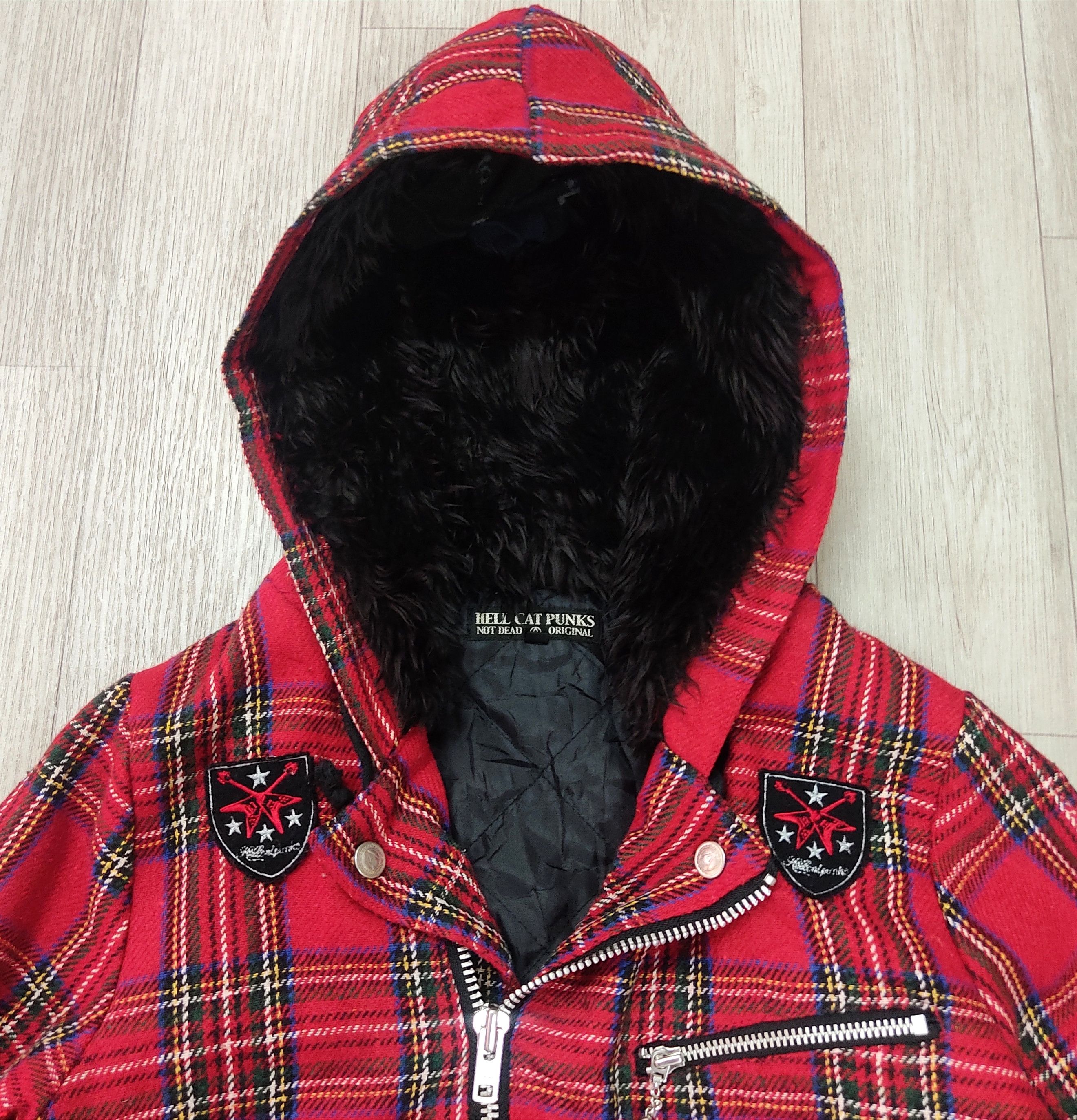 Beauty Beast HELL'S CAT PUNK Sex Pistols Inspired Tartan Hooded Jacket Size XS / US 0-2 / IT 36-38 - 6 Thumbnail