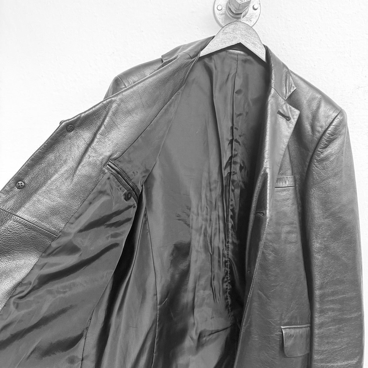 Yohji Yamamoto Yohji Yamamoto AAR Leather Blazer jacket Size US L / EU 52-54 / 3 - 6 Thumbnail