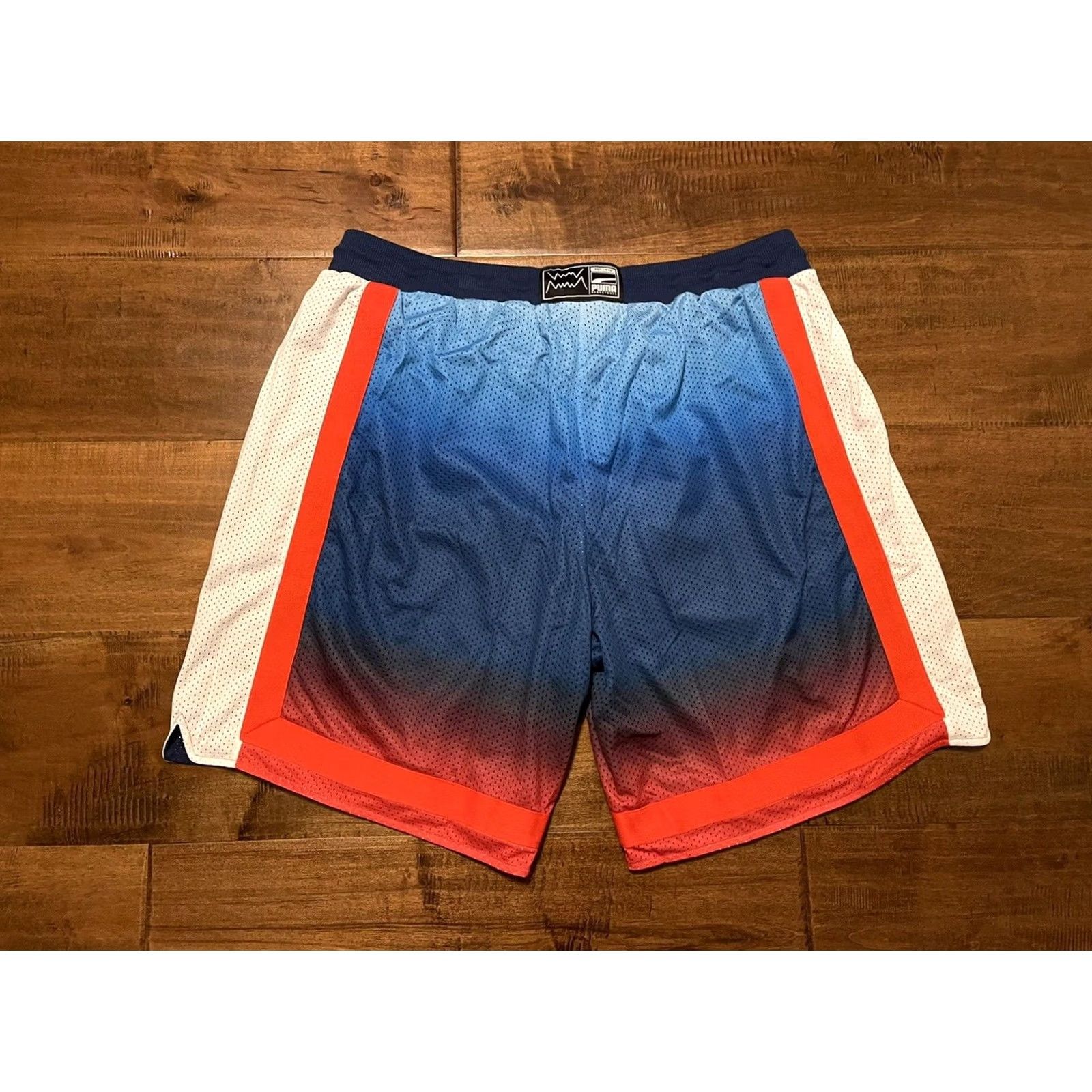 Puma PUMA BMW M Motorsport 535096-01 Athletic Gym Basketball Shorts Men 2XL Multicolor Athletic Basketball 90s Retro Mens Size US 39 - 5 Thumbnail