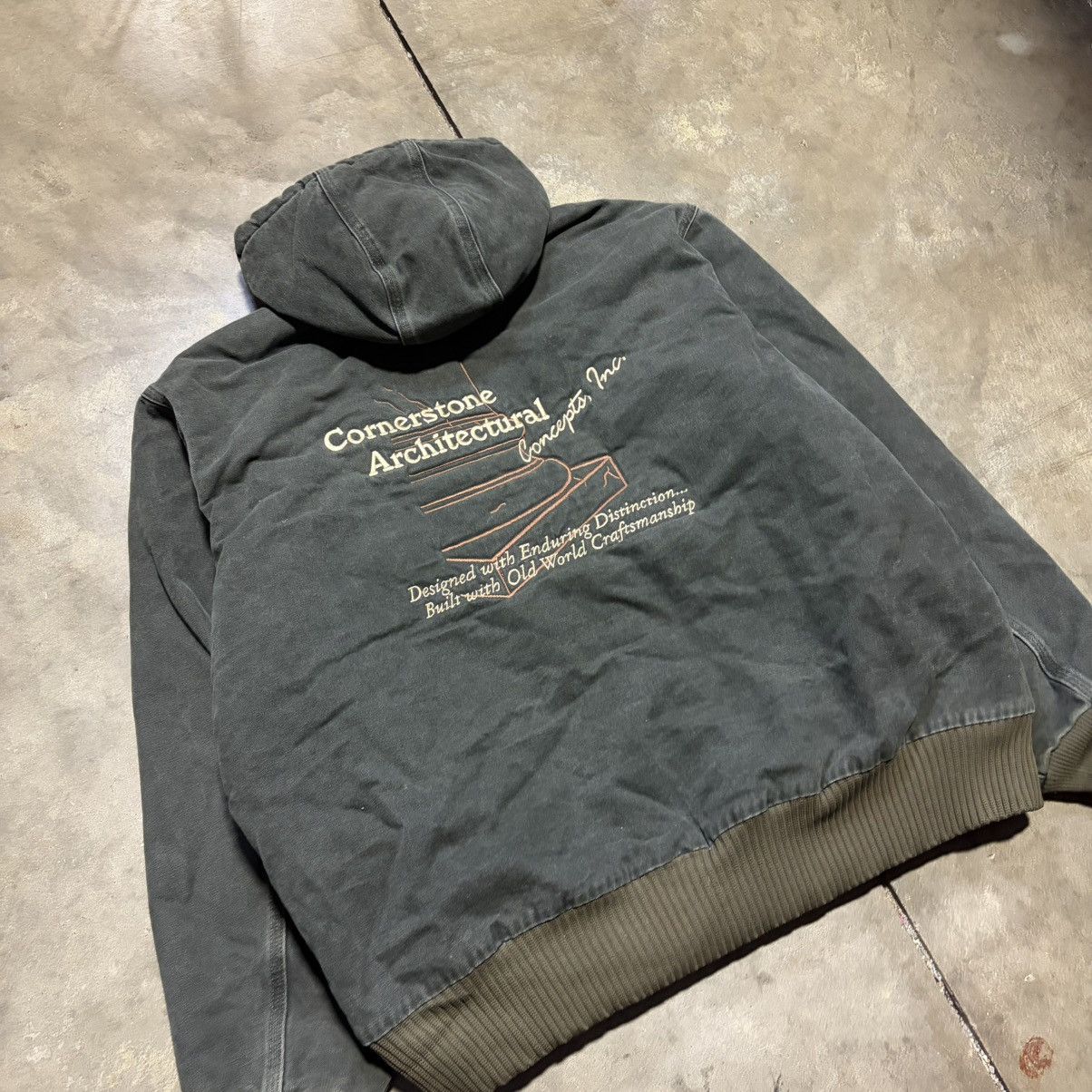 Carhartt Vintage Carhartt Mossy Green Hooded Active Jacket Zip Up Y2K Size US XL / EU 56 / 4 - 9 Thumbnail