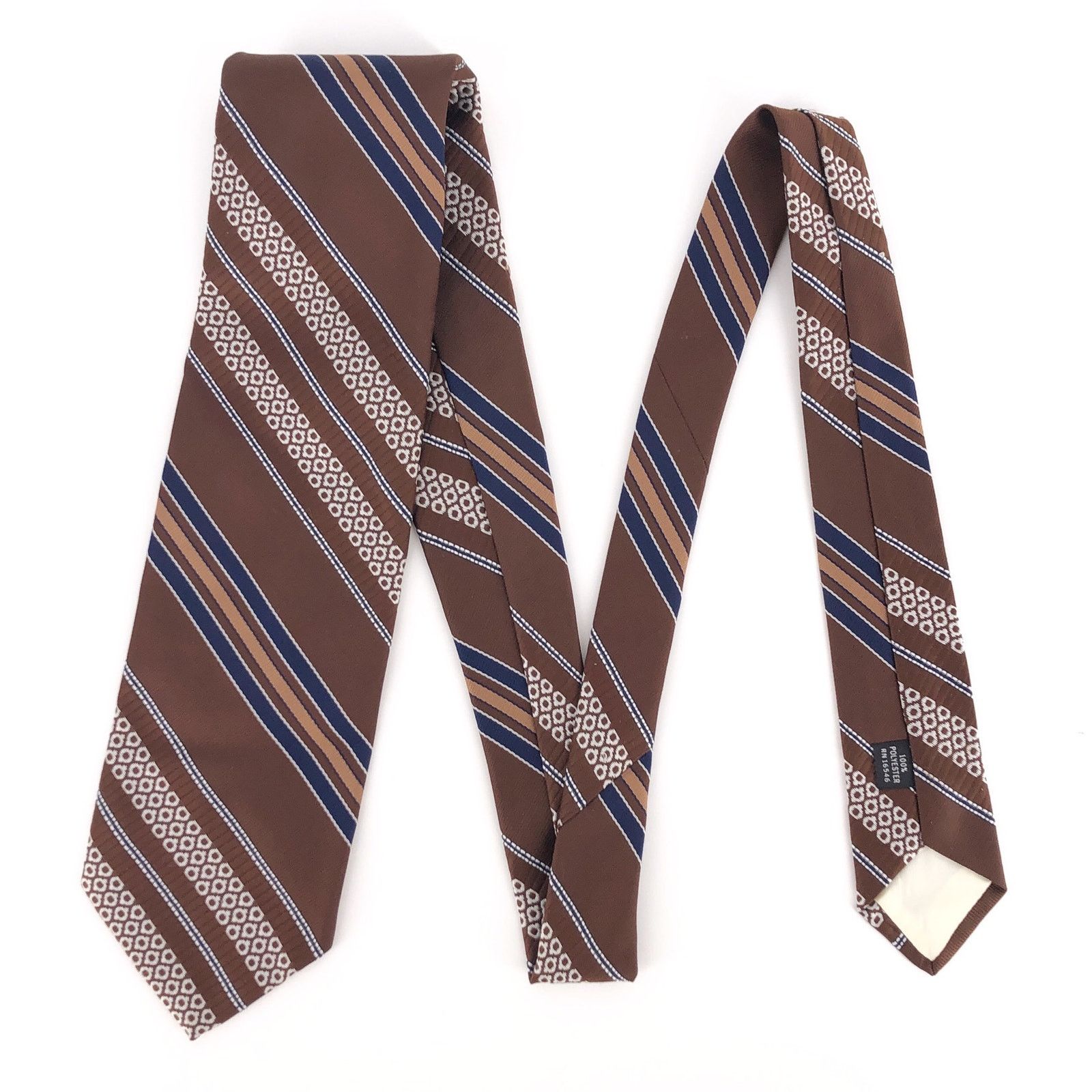 Vintage 70s wide striped neck tie 1970s vintage Size ONE SIZE - 2 Thumbnail