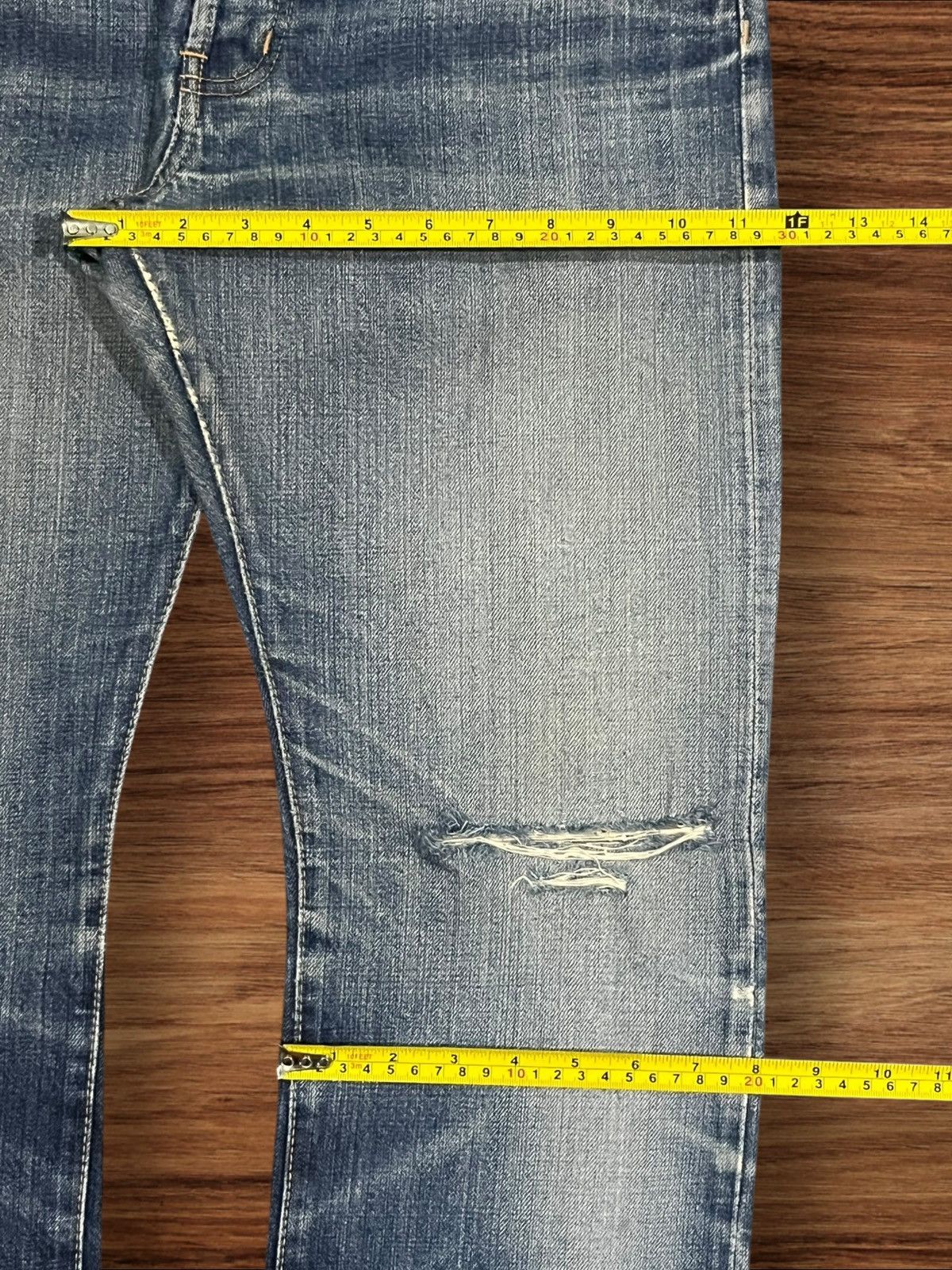 Japanese Brand × Le Grande Bleu (L.G.B.) × Takeo Kikuchi Vintage Takeo Kikuchi Japan Sakura Sukajan Selvedge Jeans Size US 33 - 21 Thumbnail