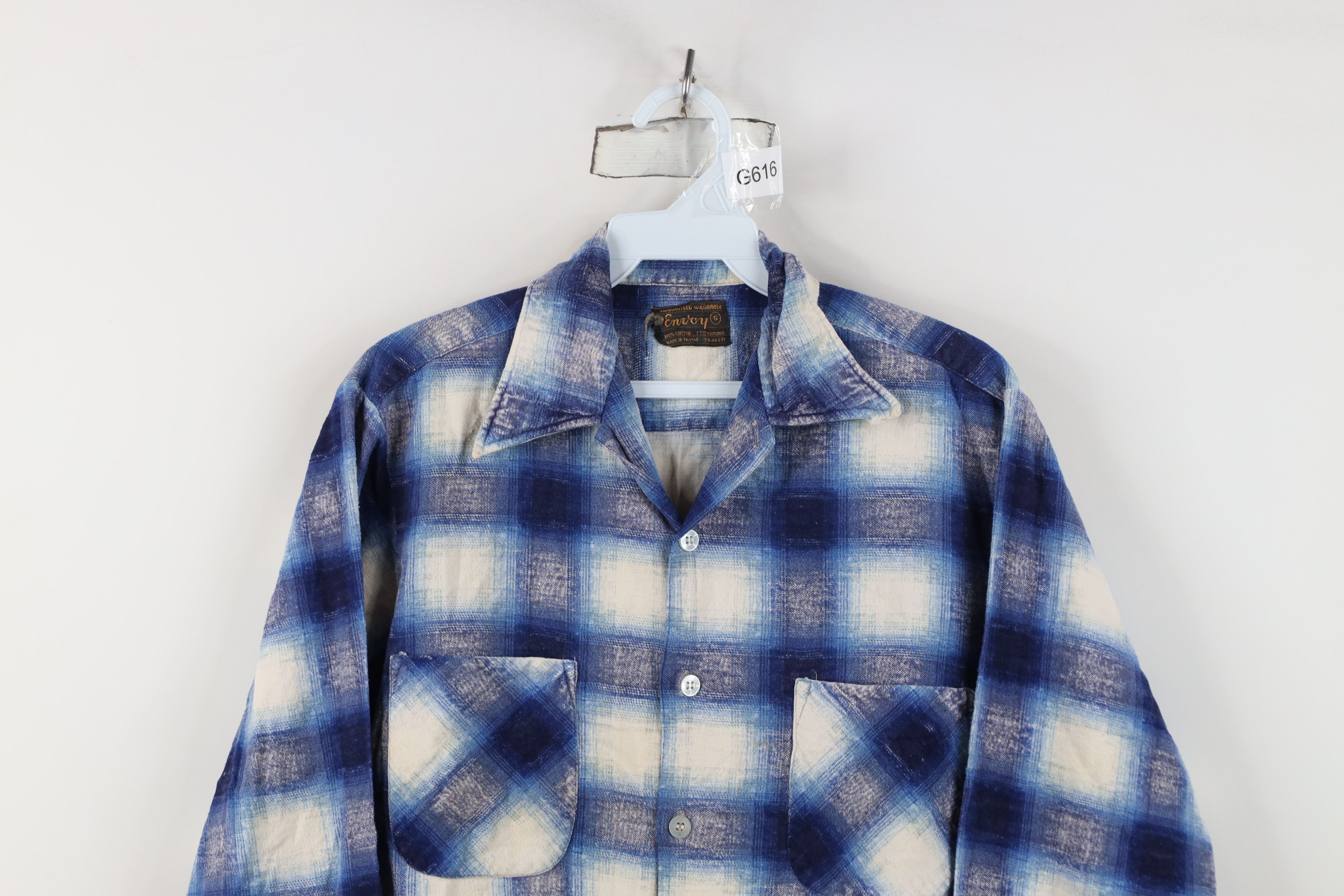 Vintage Vintage 70s Streetwear Flannel Camp Collar Button Shirt Size US S / EU 44-46 / 1 - 2 Thumbnail
