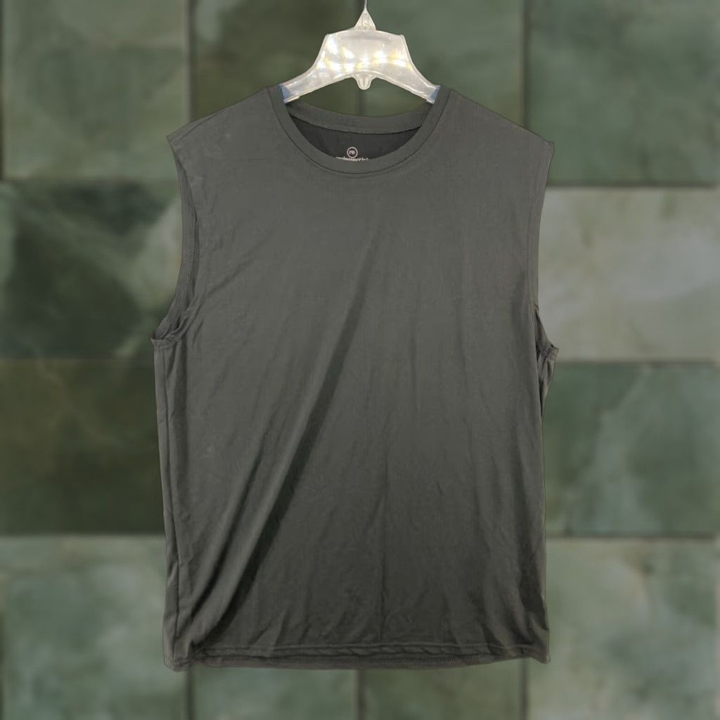 Essentials Realessentials Mens Tank Shirt Athletic Black Stretch Sleeveless M Medium - Classic Sports Everyday Adult Mens Size US M / EU 48-50 / 2 - 1 Thumbnail