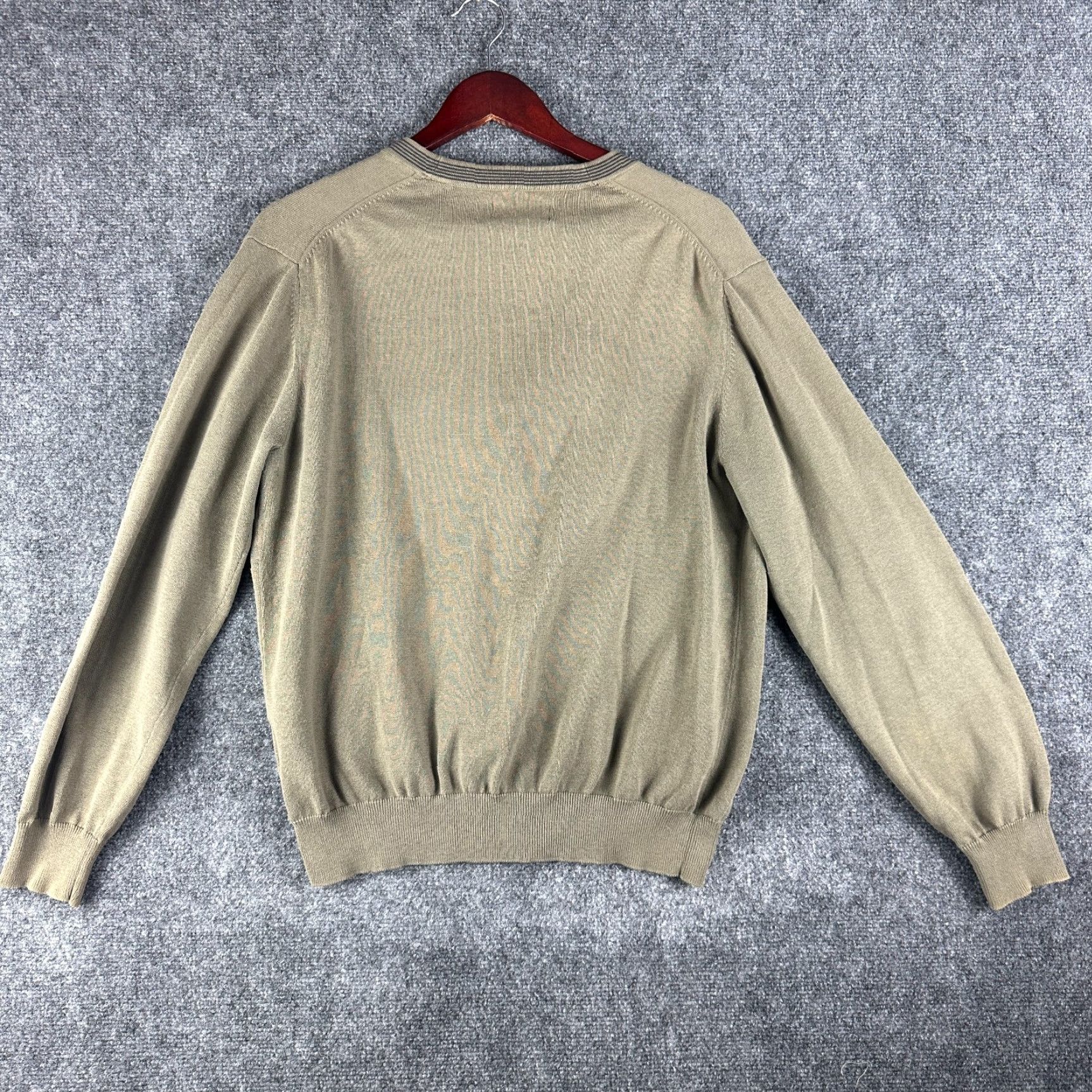 Vintage John Bartlett Sweater Cardigan Mens L Green Cotton Button Up Long Sleeve Regular Knit V-Neck Classic Modern Vintage: No Size US L / EU 52-54 / 3 - 7 Thumbnail