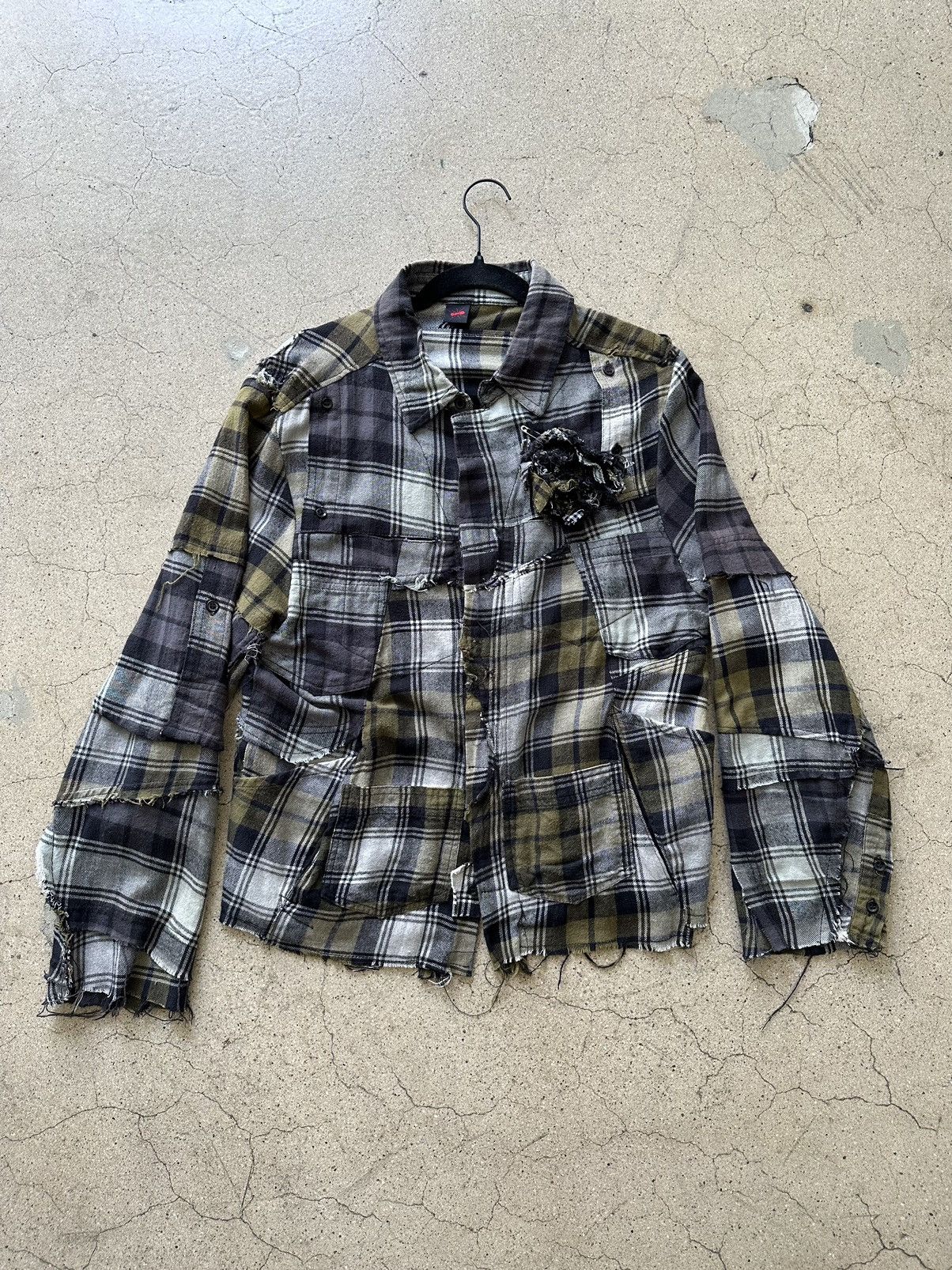 Other Anti Rework 12 Pocket Flannel Jacket Olive Grey Size US S / EU 44-46 / 1 - 1 Thumbnail