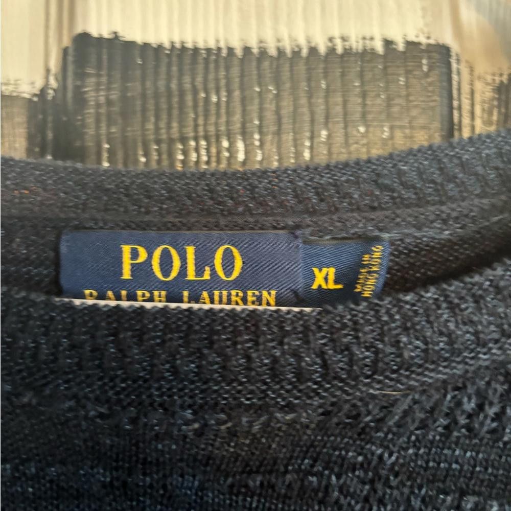 Designer Polo Ralph Lauren X-Large navy blue sweater Size US XL / EU 56 / 4 - 3 Thumbnail