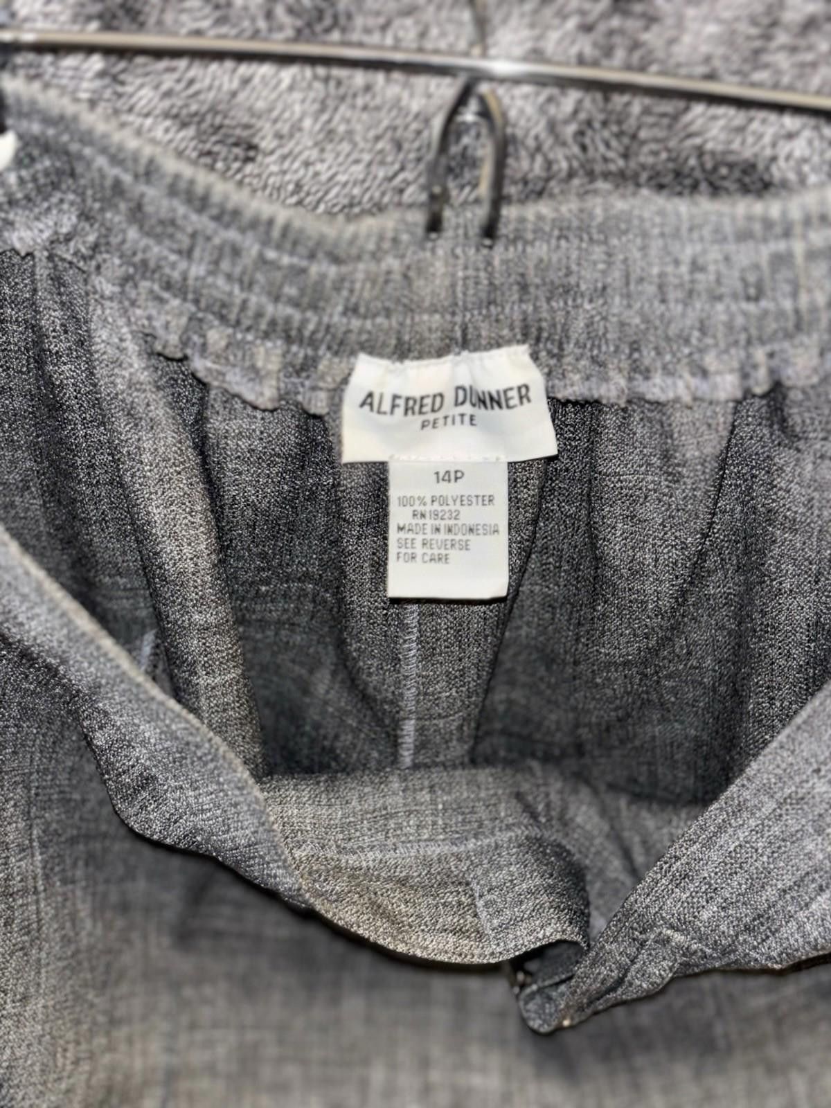 Other Alfred Dunner 14P Heathered Gray High Waist Trousers VTG Size 36" / US 14 / IT 50 - 8 Thumbnail