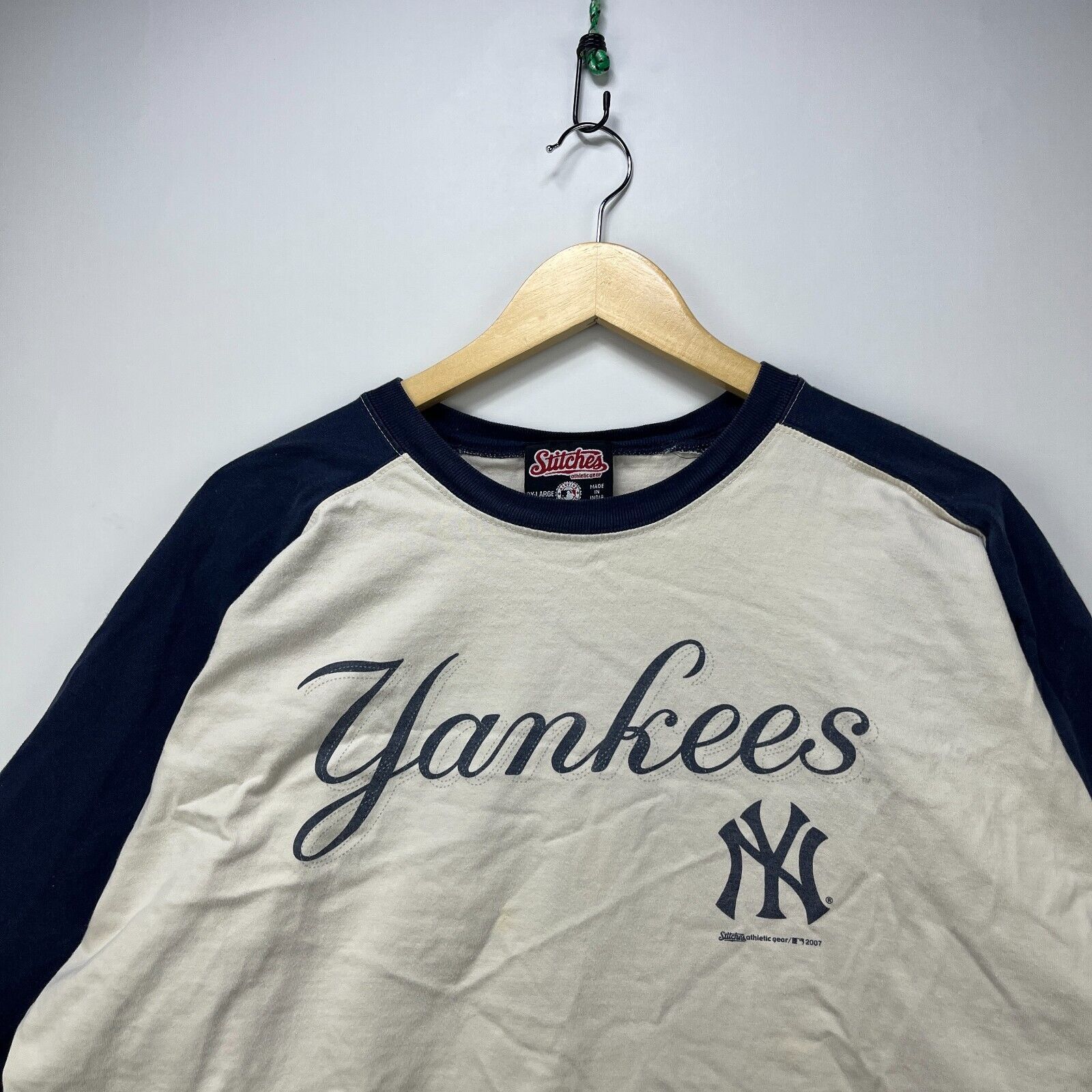 New York Yankees × Vintage Vintage New York Yankees Y2K 3/4 Sleeve T-Shirt 2XL Size US XXL / EU 58 / 5 - 2 Thumbnail