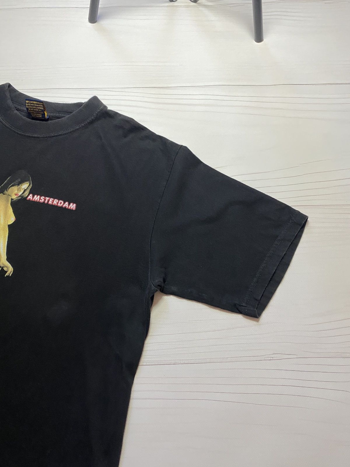Hook-Ups × Vintage Vintage Red Lights Amsterdam Girl Big logo y2k faded t shirt Size US S / EU 44-46 / 1 - 8 Thumbnail