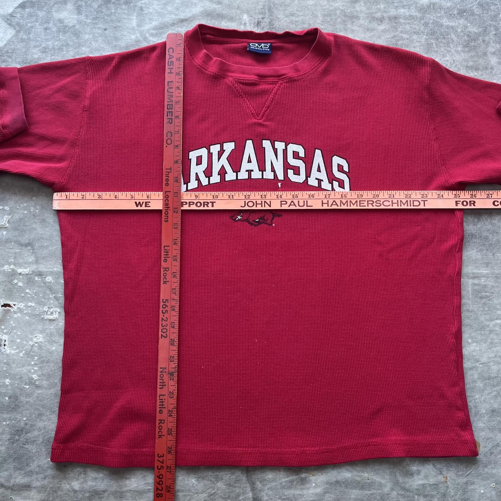 Vintage Vintage Y2K Arkansas Razorbacks Thermal Long Sleeve Shirt Size US XL / EU 56 / 4 - 4 Thumbnail