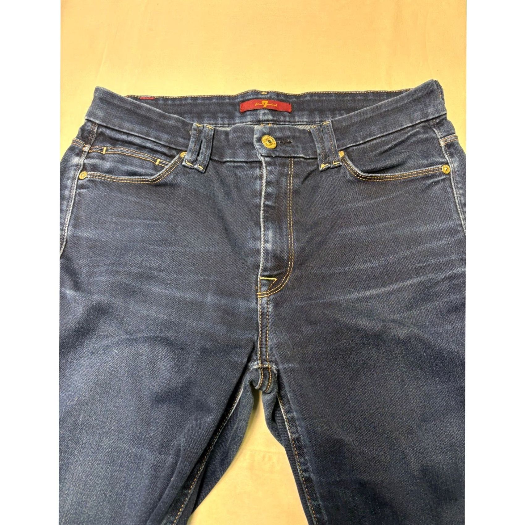 7 For All Mankind 7 For All Mankind Jeans Skinny Denim Womens 29 X 28 Dark Wash Stretch 5-Pocket Mid Rise Size 29" - 2 Thumbnail