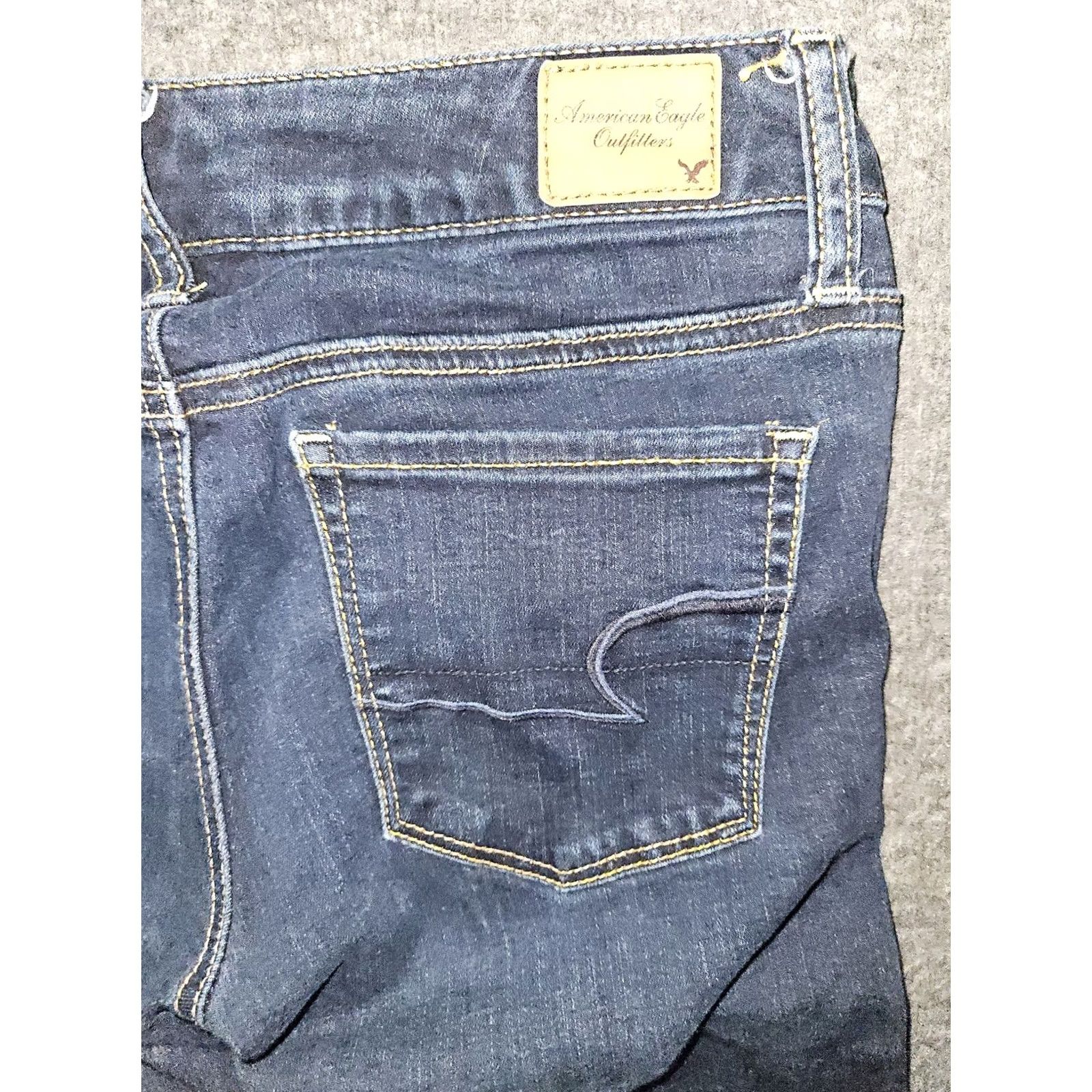 Vintage VINTAGE American Eagle Jeans Womens 2 Short Blue Skinny Super Stretch Denim Pants Size 26" / US 2 / IT 38 - 7 Thumbnail